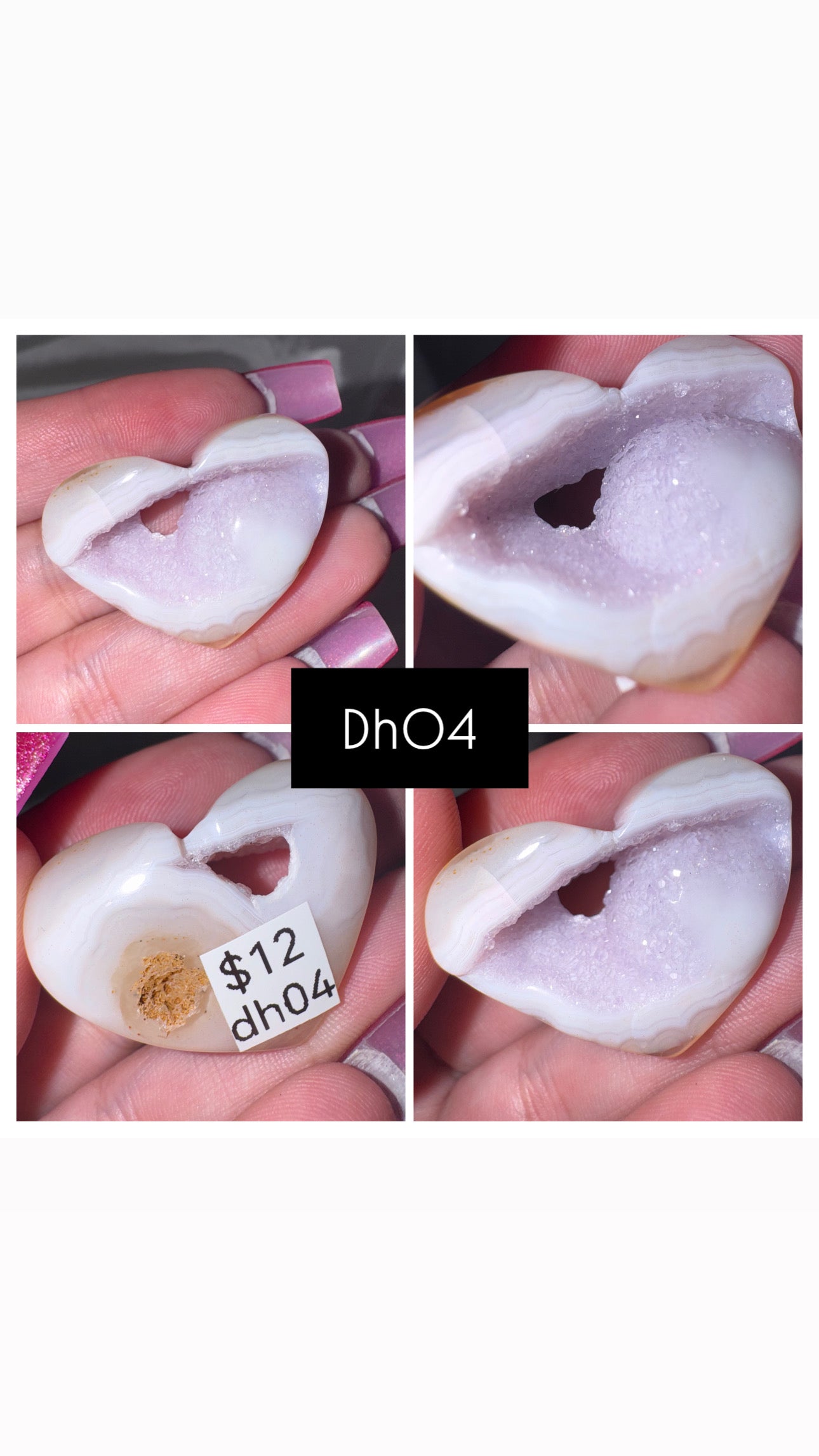 Druzy Agate Heart