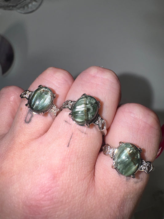 Seraphinite Adjustable Ring