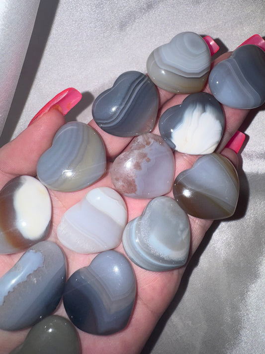 Banded Agate Mini Heart