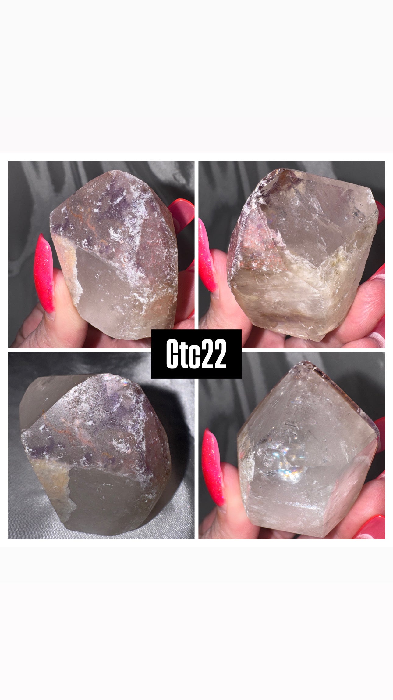 Cacoxenite Amethyst Semi Polished Tower