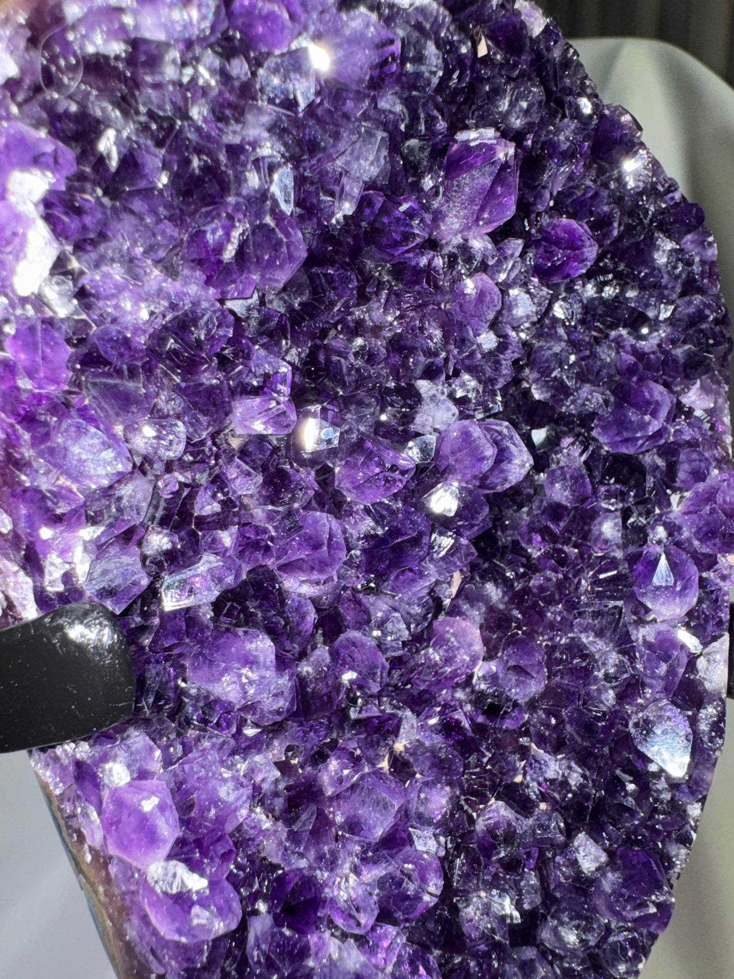 Uruguay Amethyst XL Freeform on stand