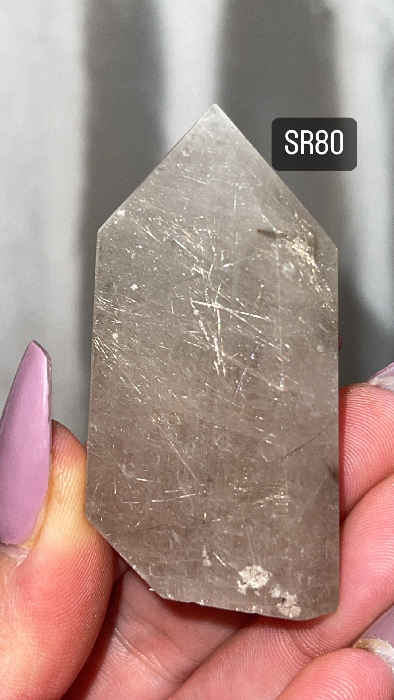 Silver Rutile Quartz AAA Tower