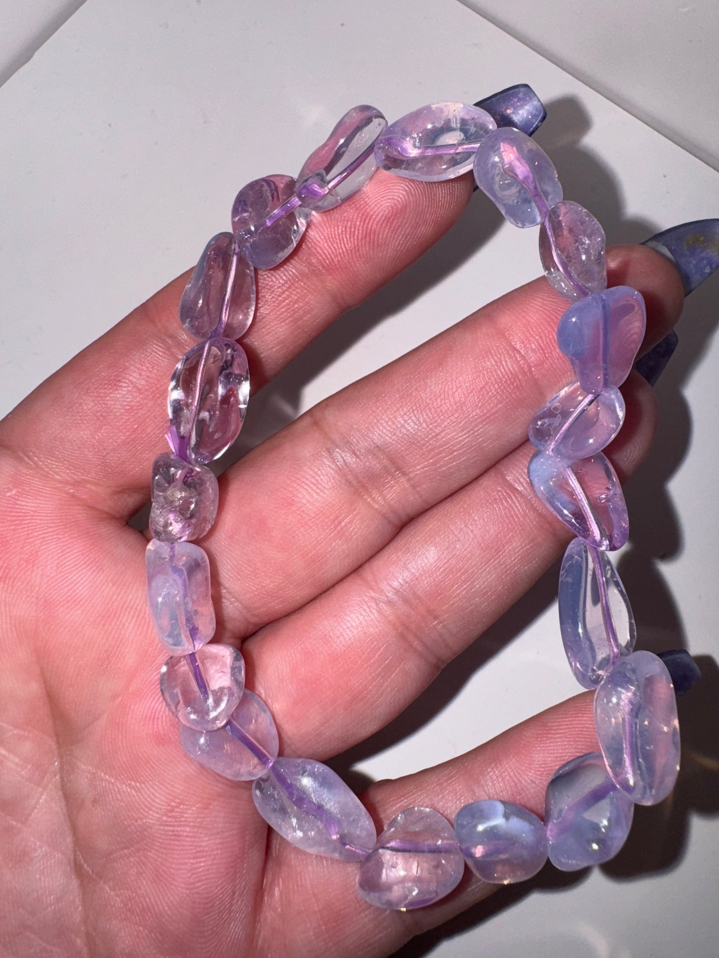 Rare Lavender Moon Quartz bracelet