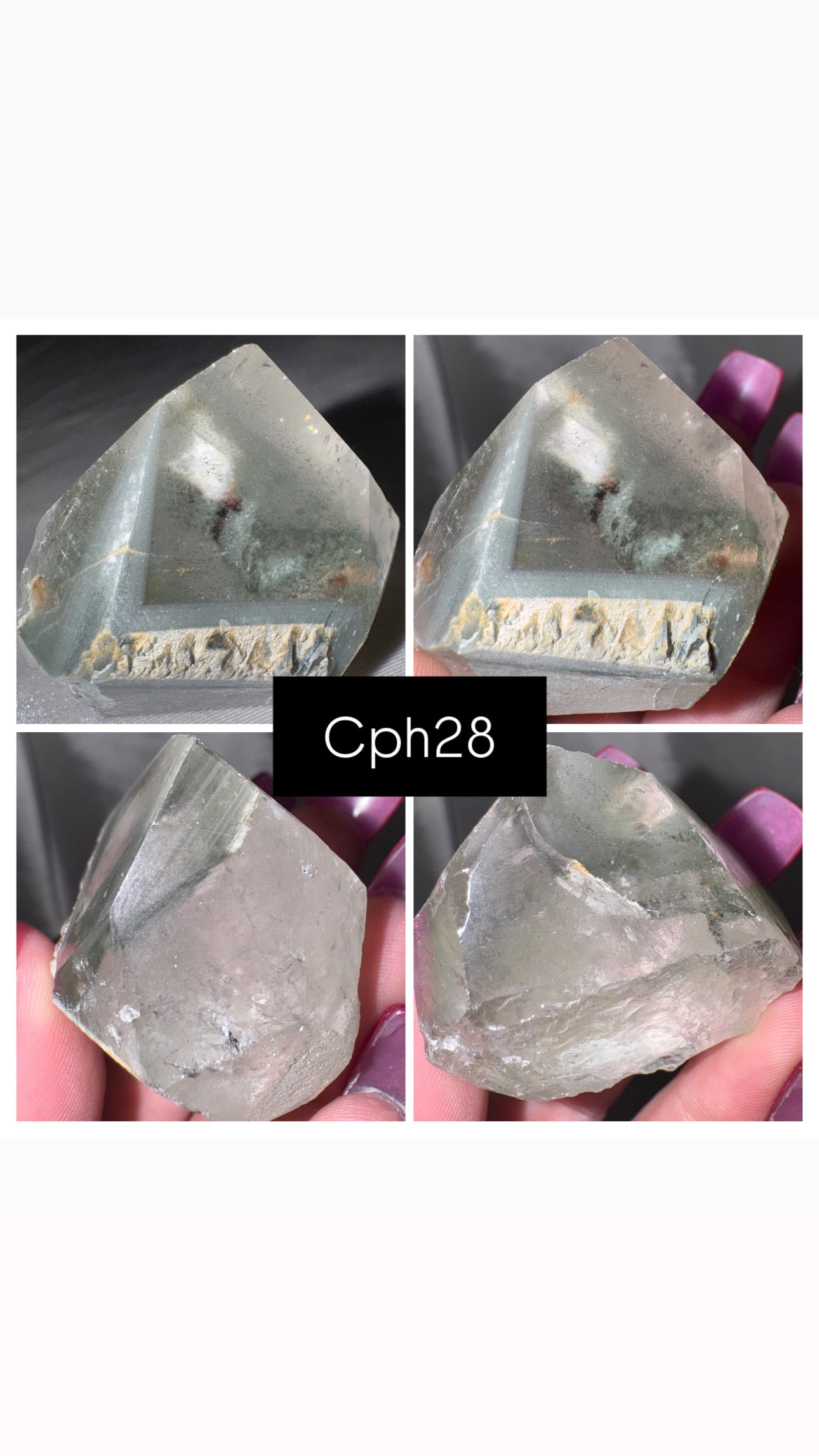 Chlorite Phantom Quartz AAA Raw Tower