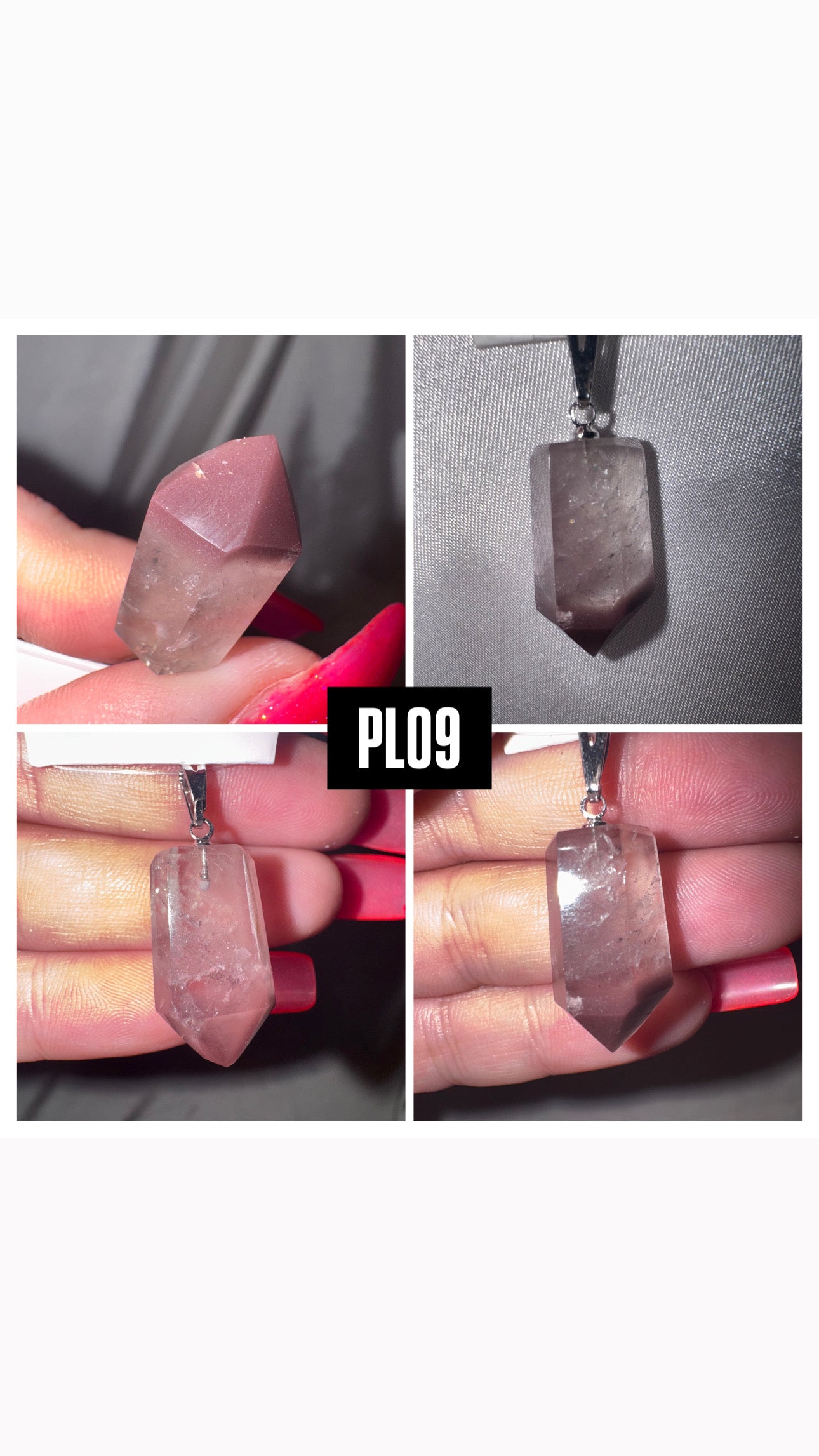 Pink Lithium Quartz AAA 925 Pendant