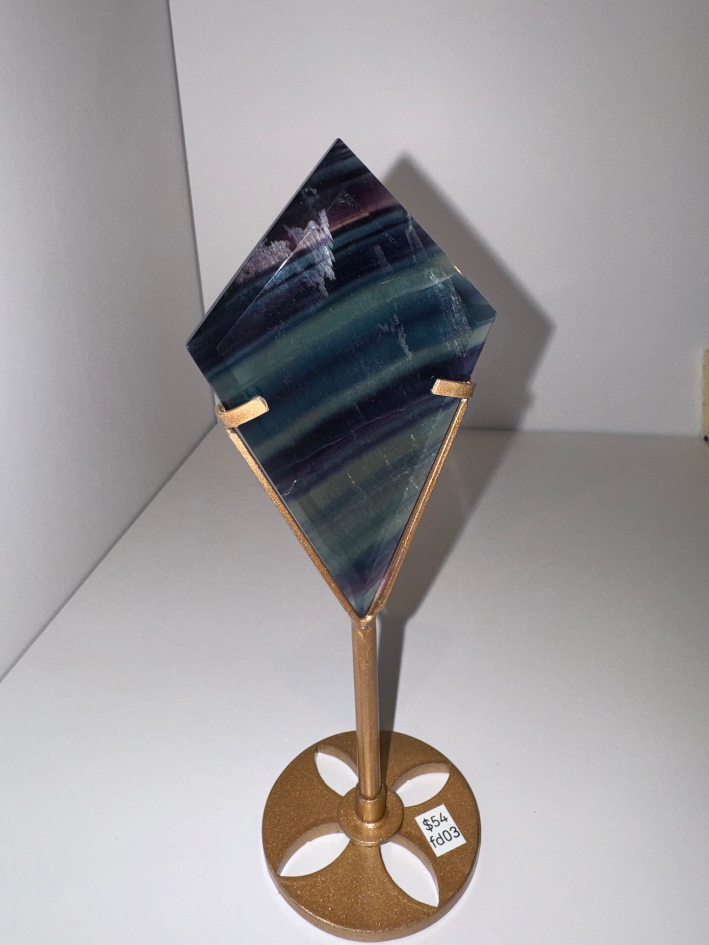 Fluorite Diamond on Stand AAA