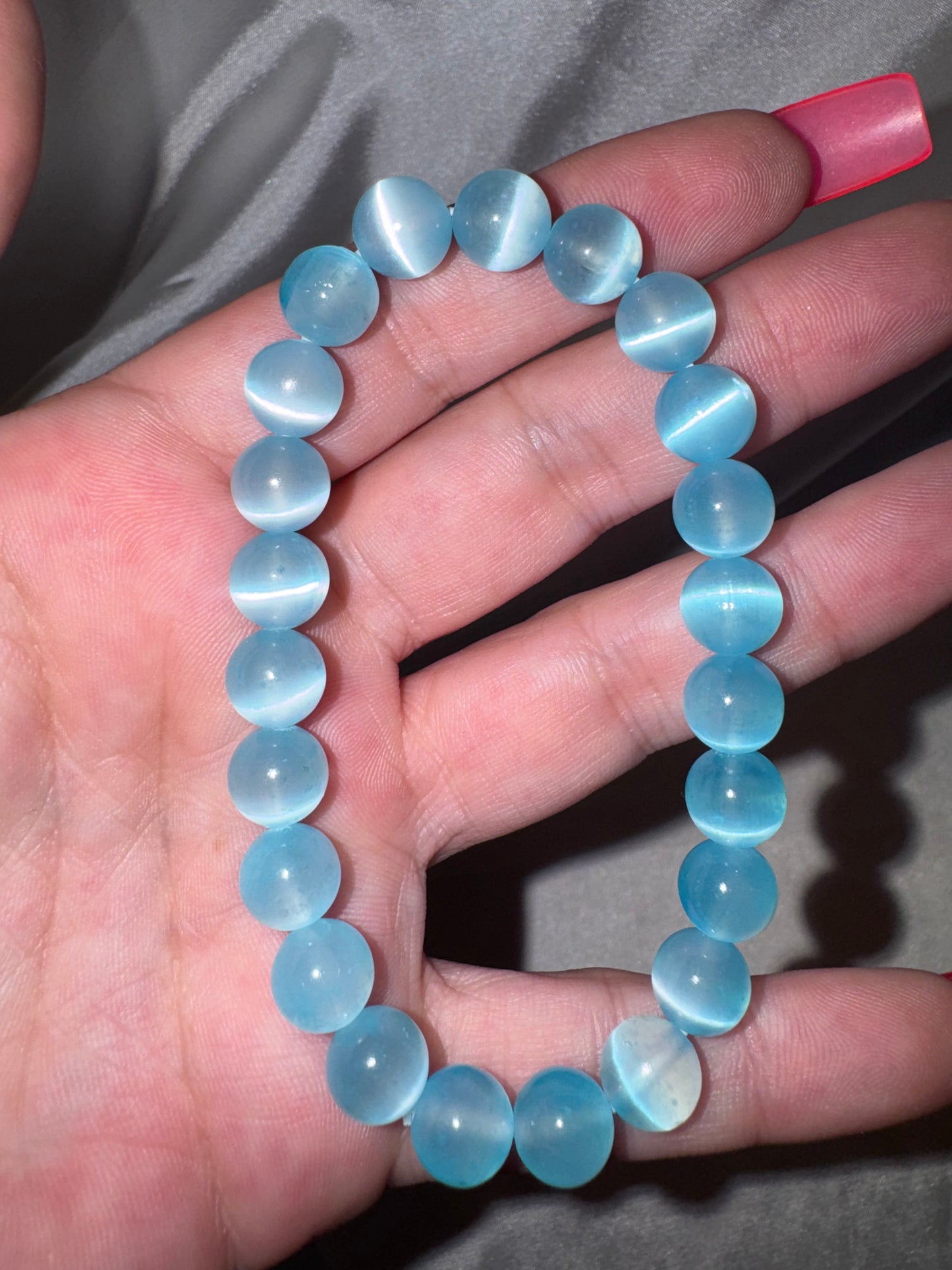 Colorful Dyed Selenite 8mm Bracelet