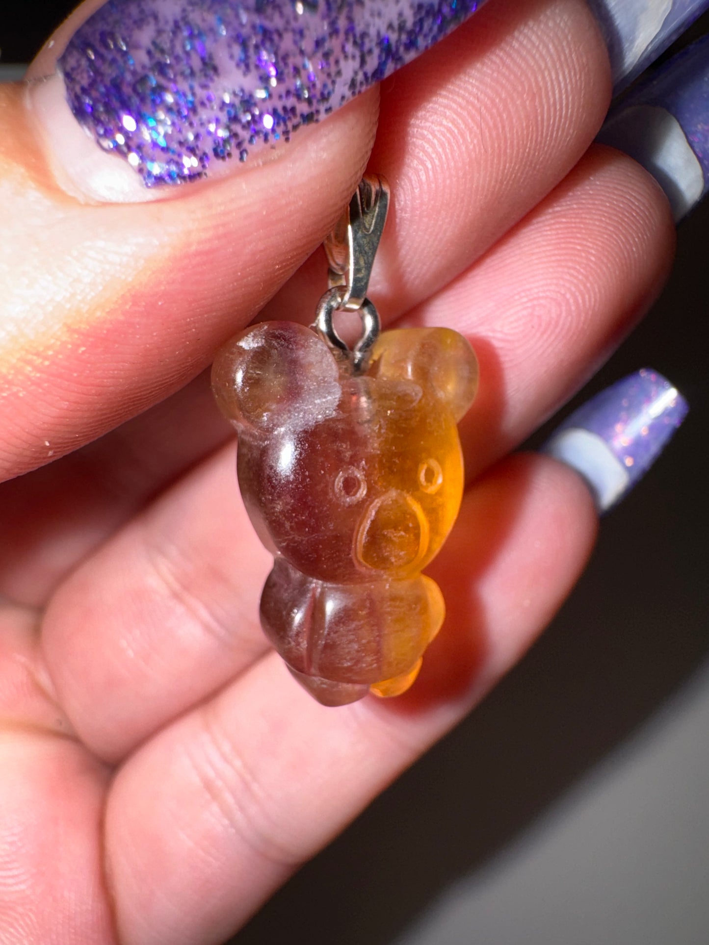 Fluorite Bear Pendant