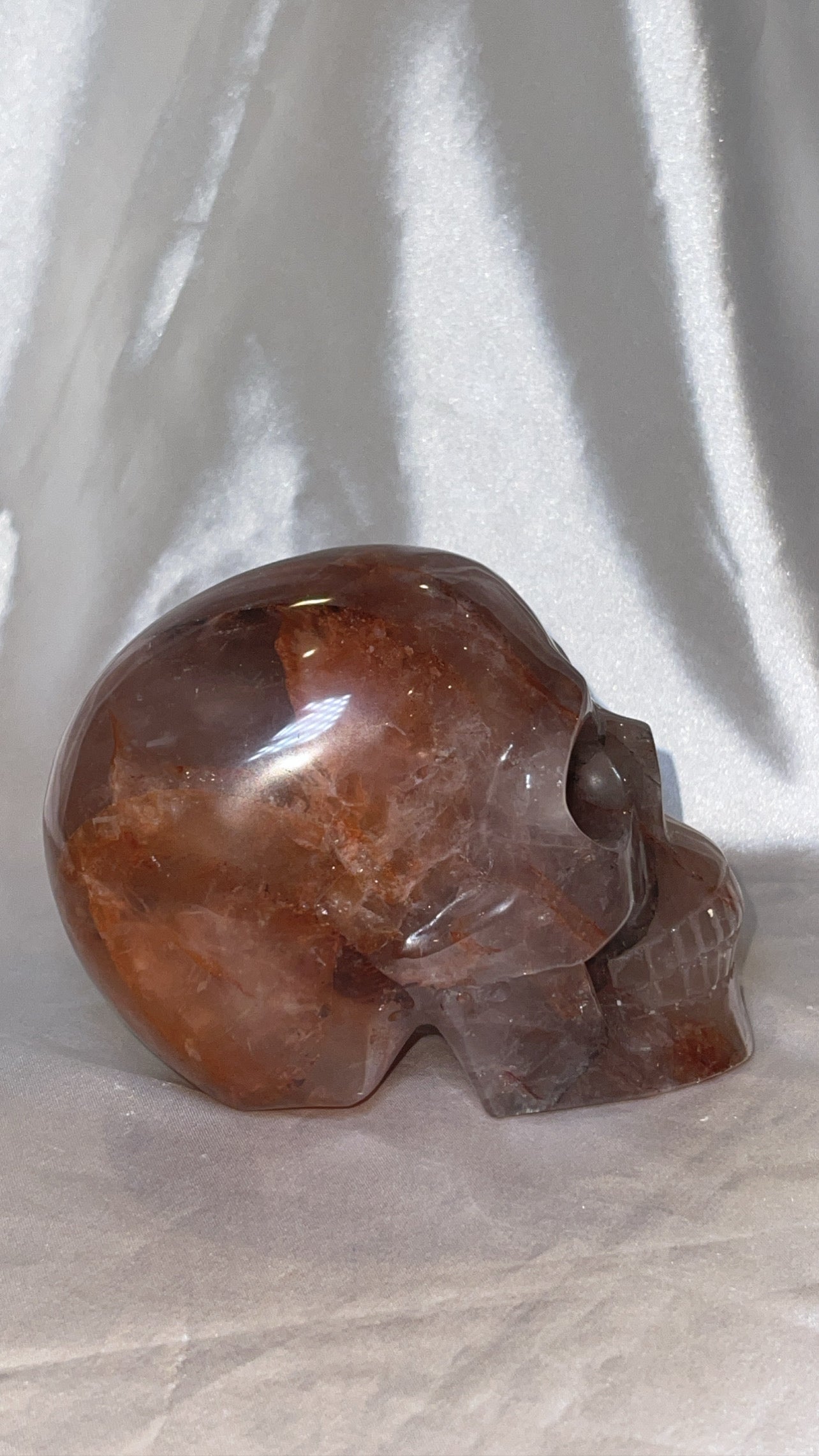 Hematite Quartz AAA XXL Skull