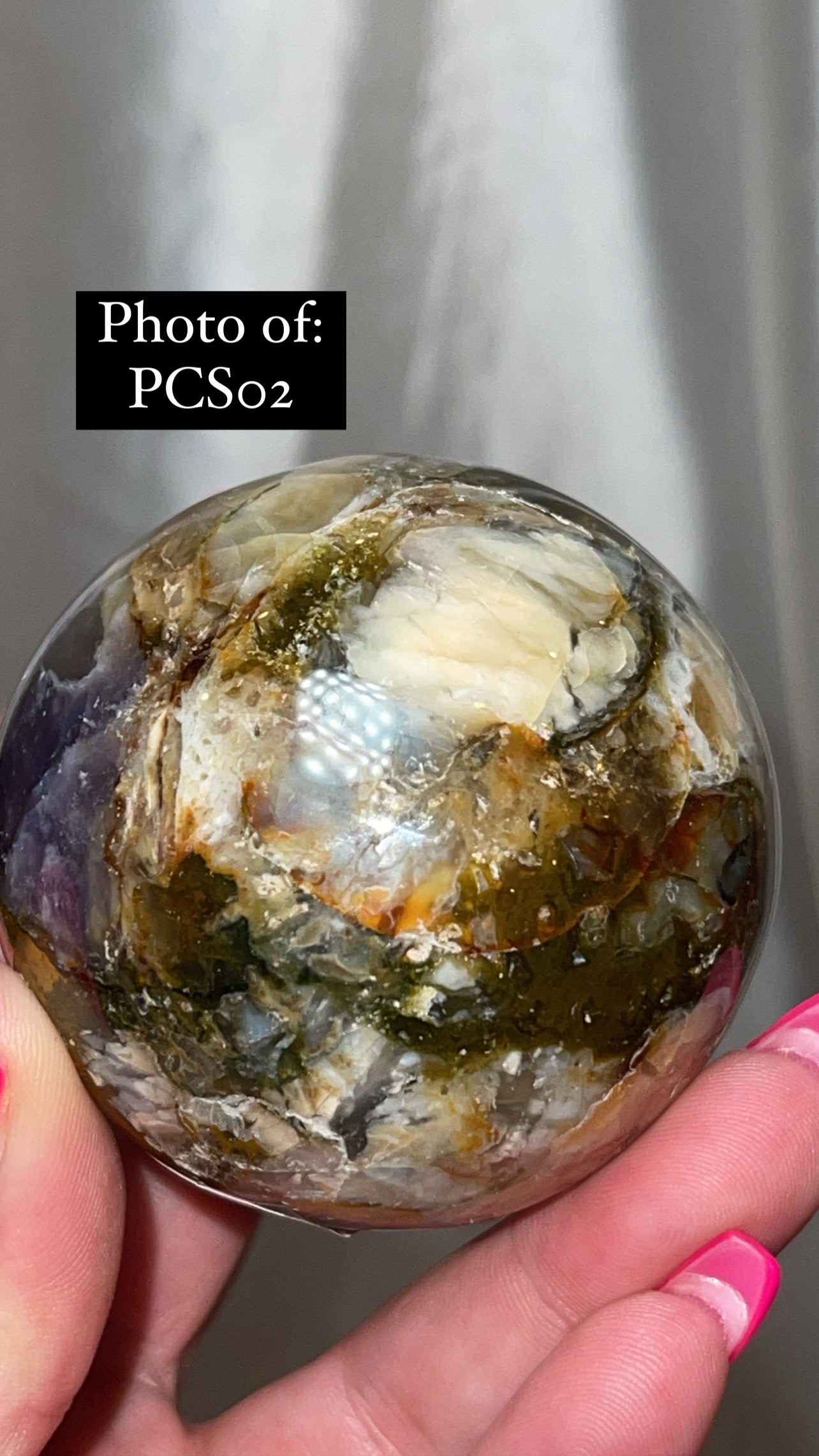 Purple Chalcedony AAA Large Sphere