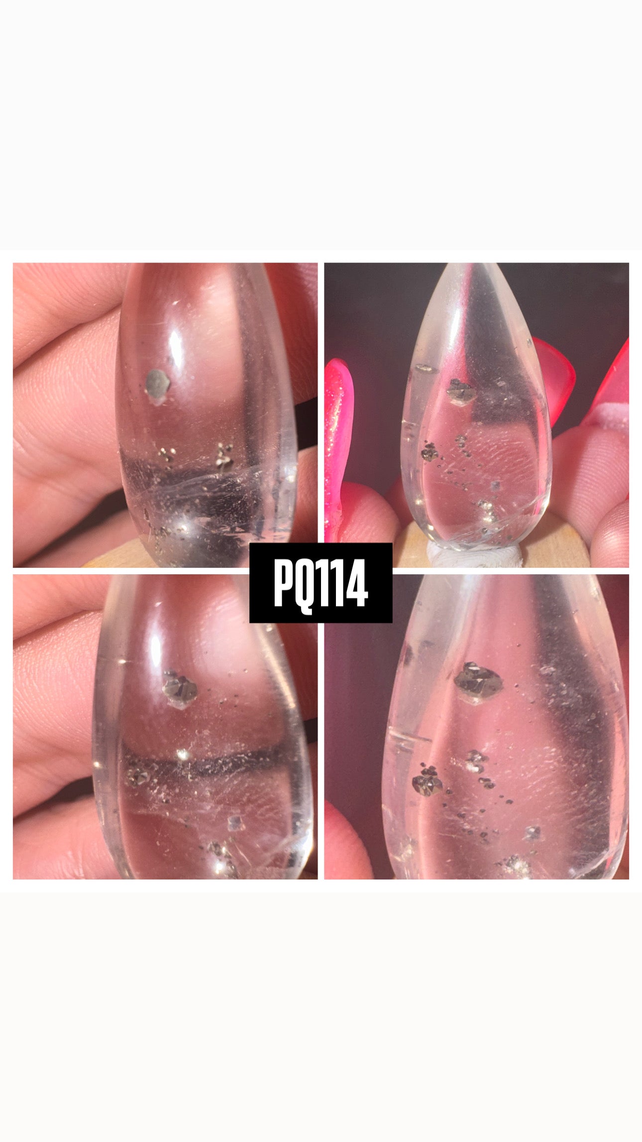 Pyrite Included Quartz Rare