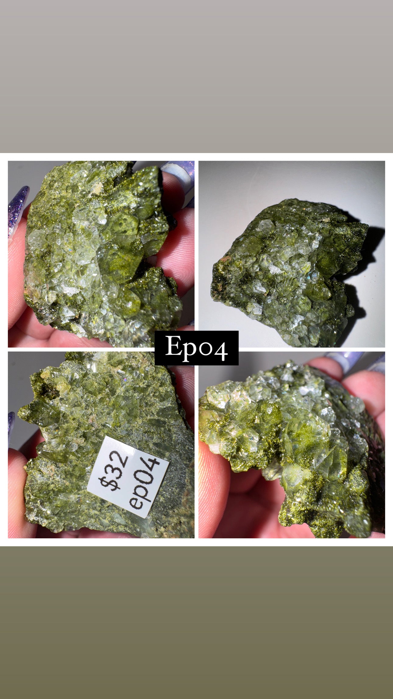 Epidote Quartz Specimen