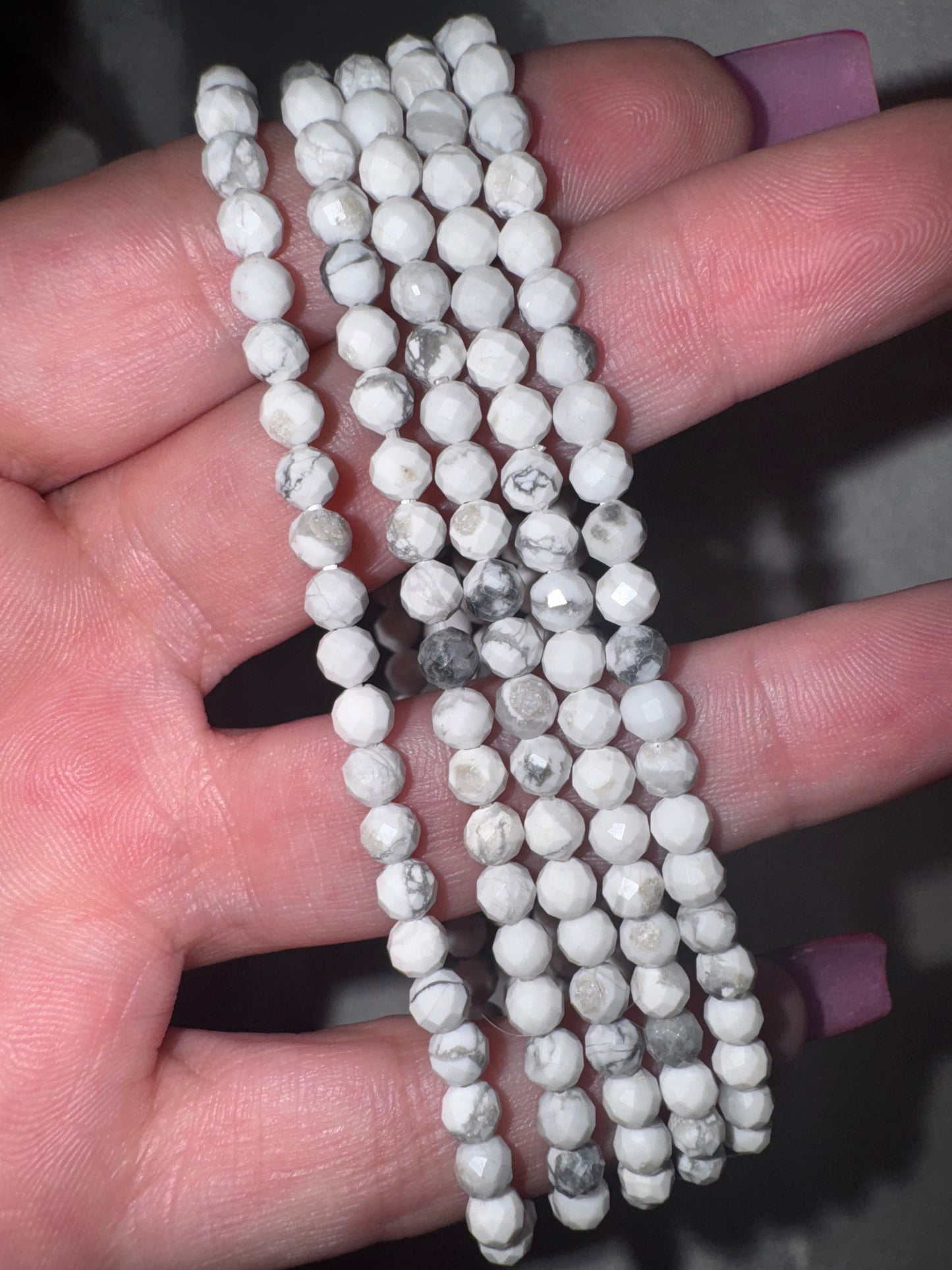 Crystal Faceted Bracelet (4mm)