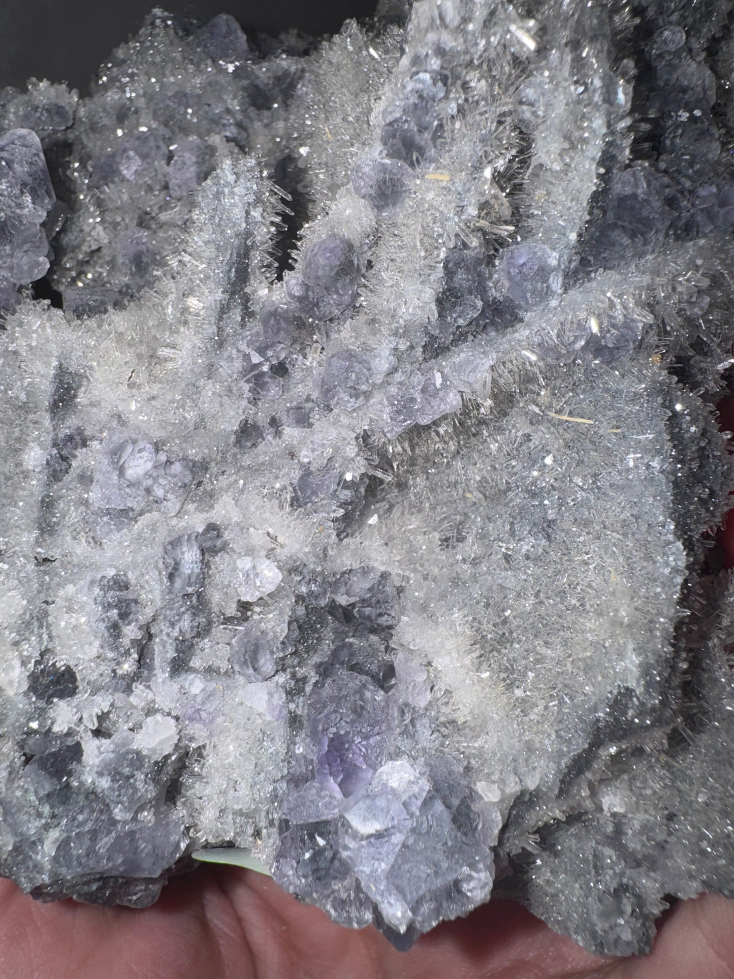 “Tanzanite” Fluorite with Needle Quartz XL Display Specimen