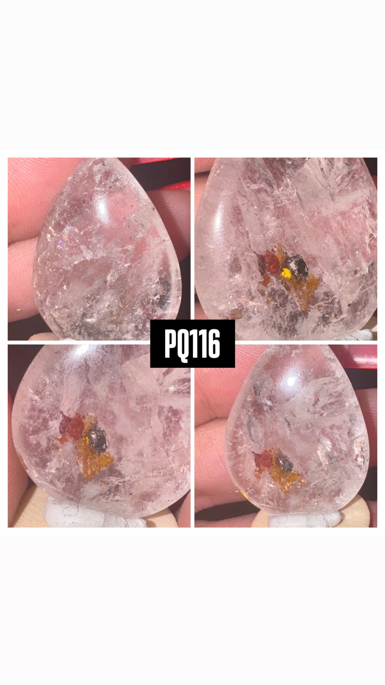 Pyrite Included Quartz Rare