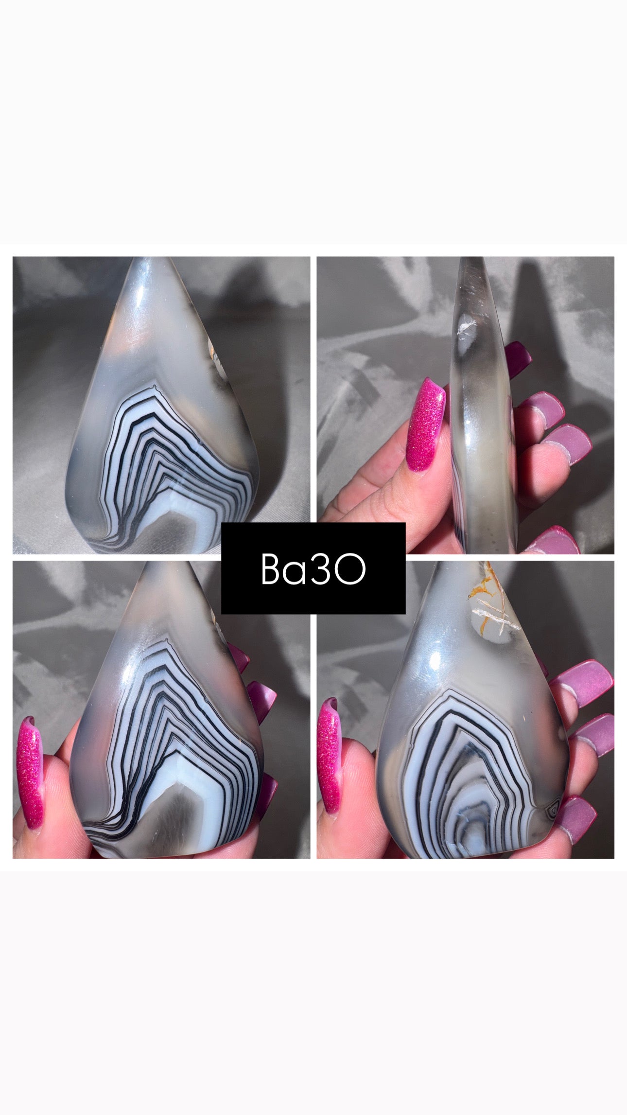 Black Banded Agate Flame