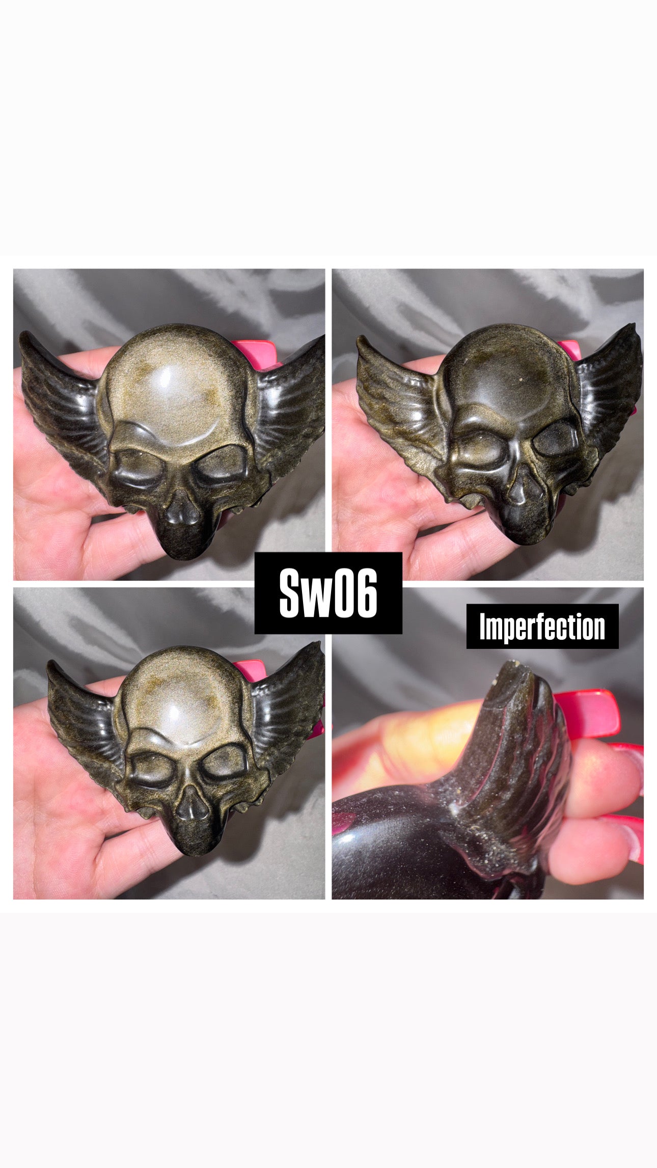 Crystal Skull with Wings