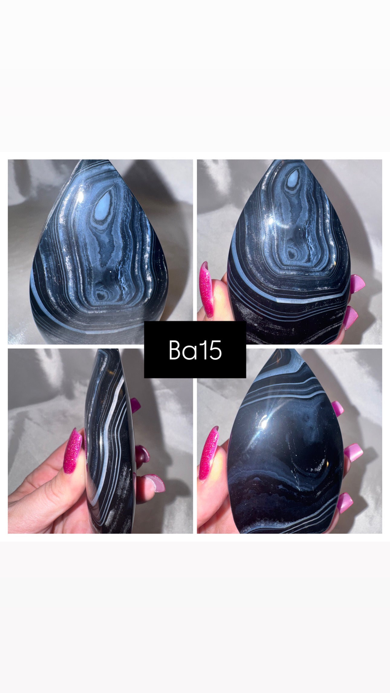 Black Banded Agate Flame