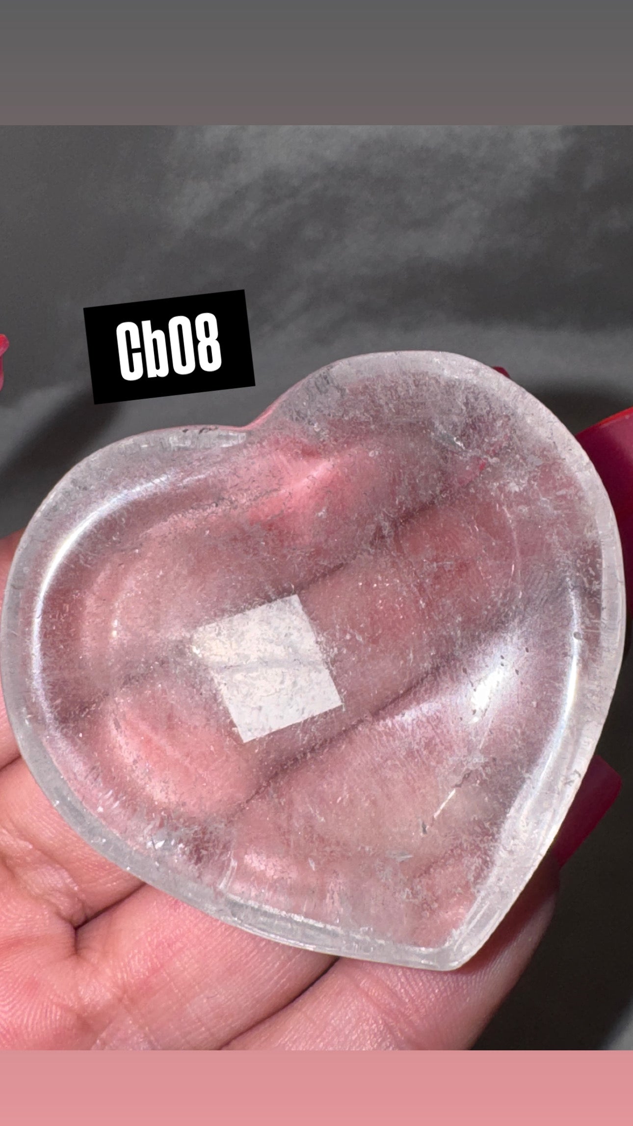 Clear Quartz Small Heart Bowl