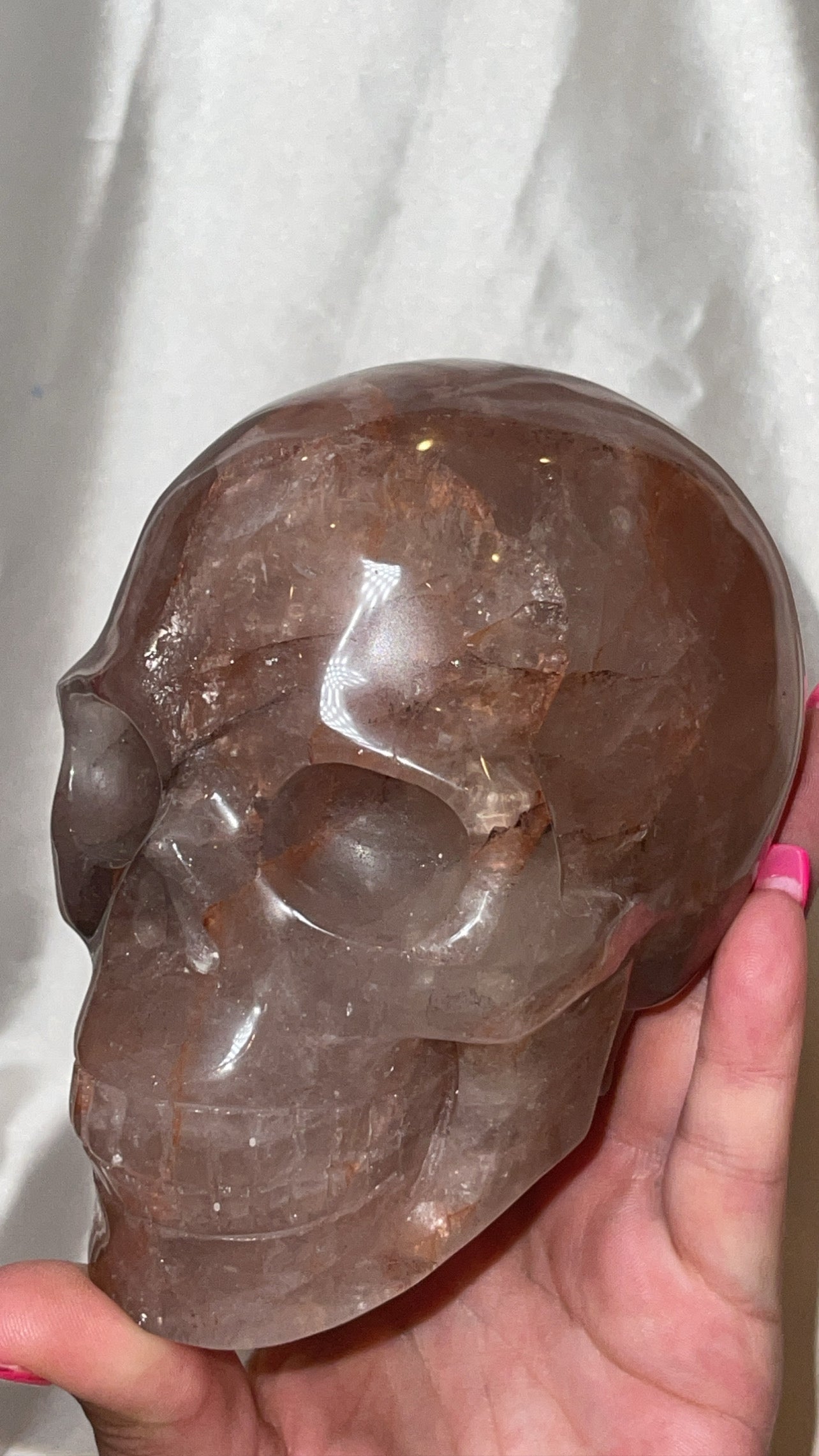 Hematite Quartz AAA XXL Skull