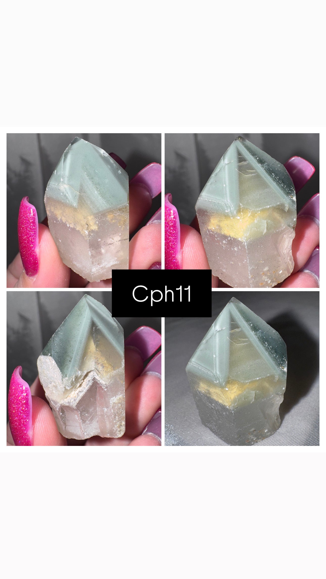 Chlorite Phantom Quartz AAA Raw Tower