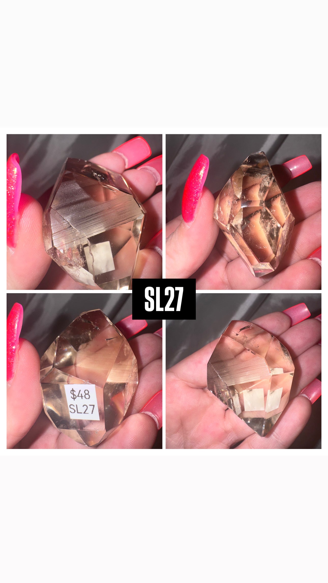 Smoky Lemurian AAA Semi Polished Point