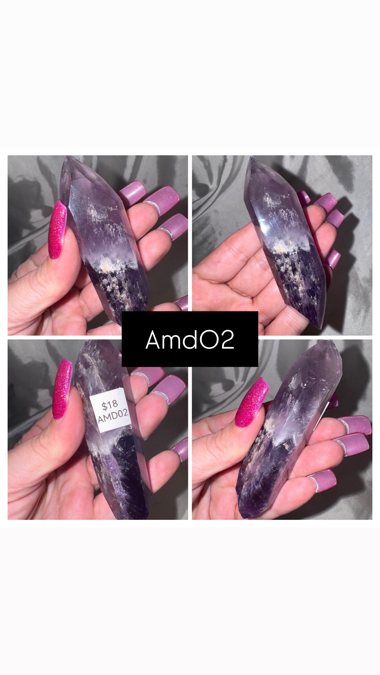 Phantom Amethyst Double Terminated Point