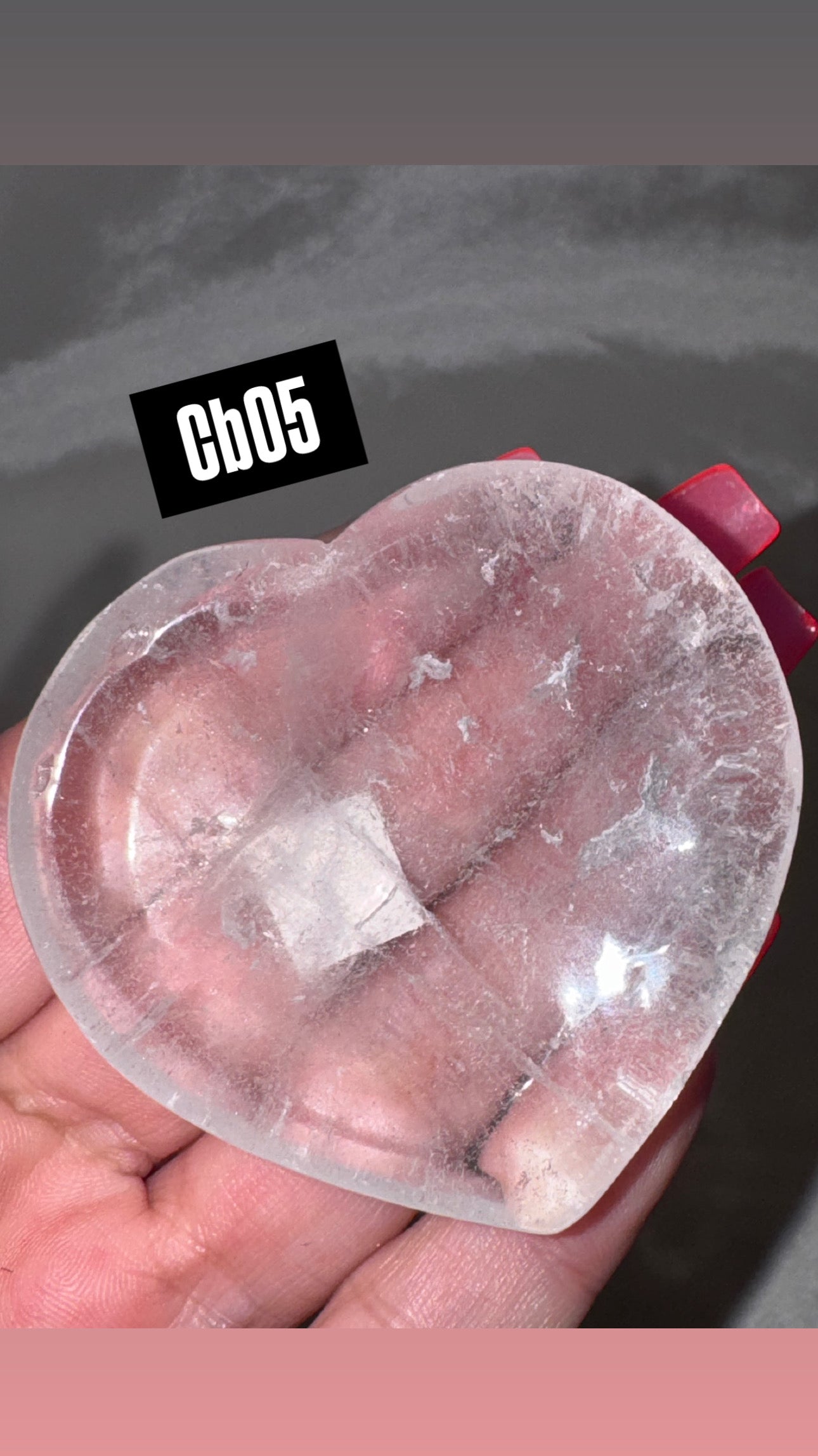 Clear Quartz Small Heart Bowl