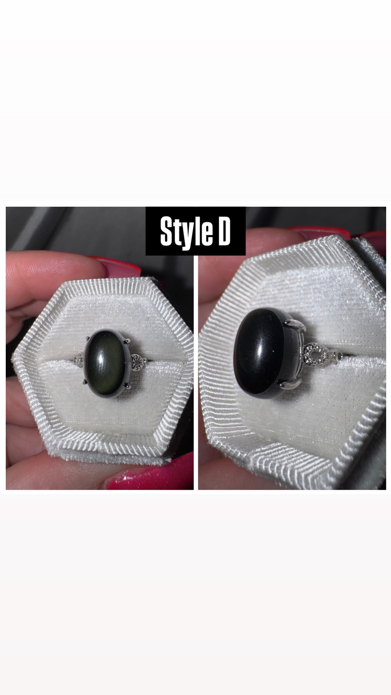 Rainbow Obsidian Adjustable Ring