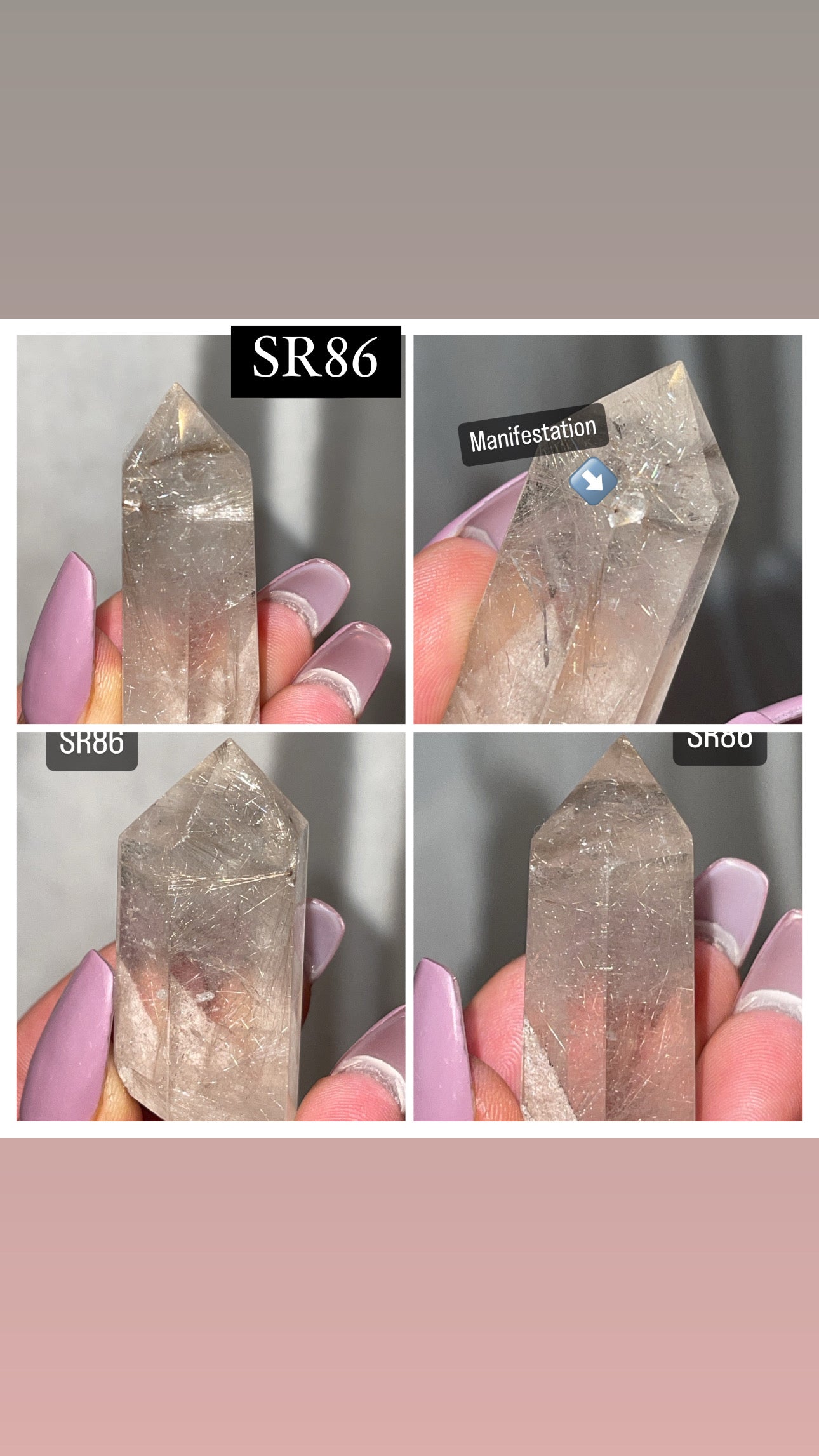 Silver Rutile Quartz AAA Tower