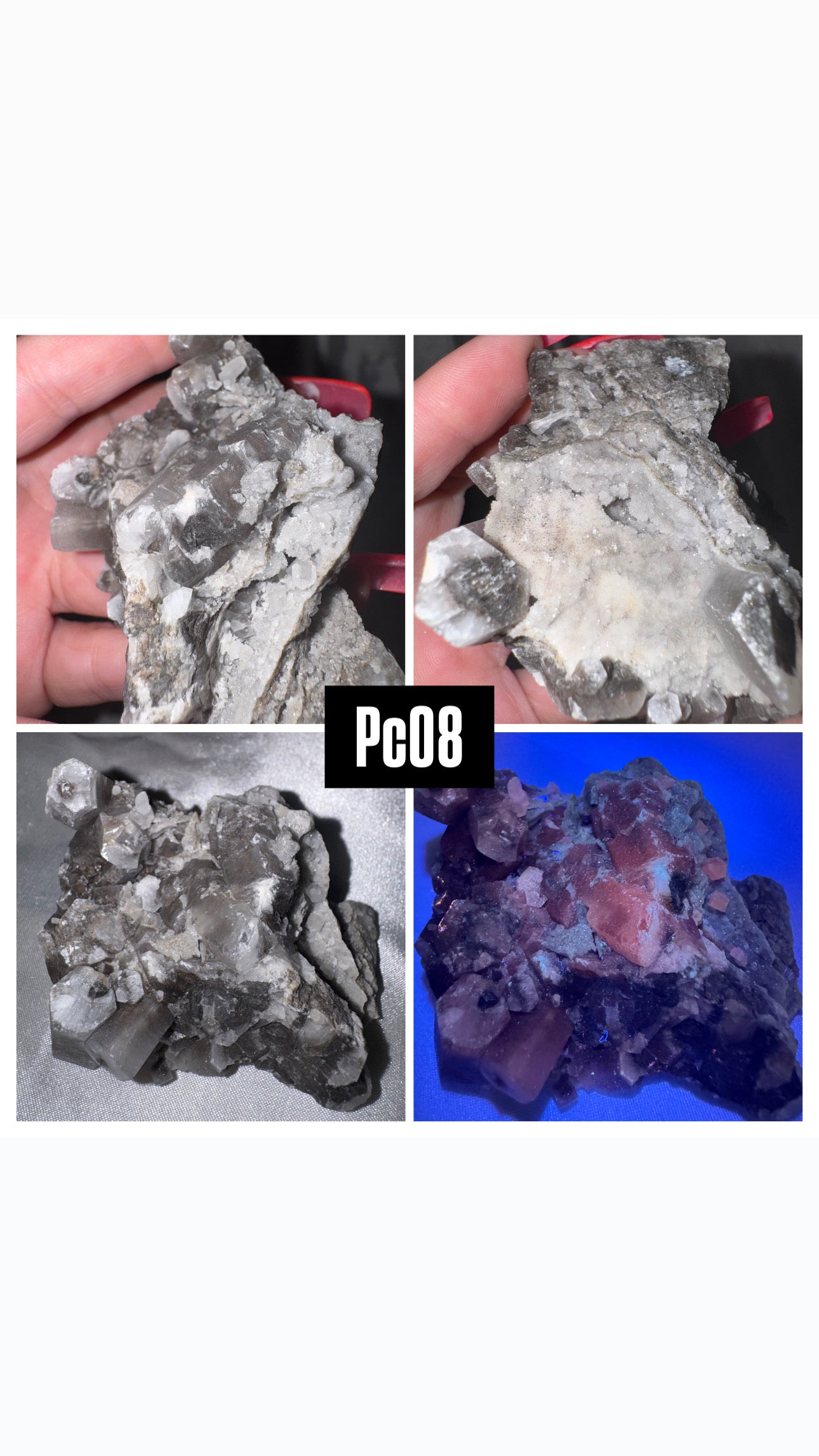 Panda Barrel Calcite- UV Reactive!