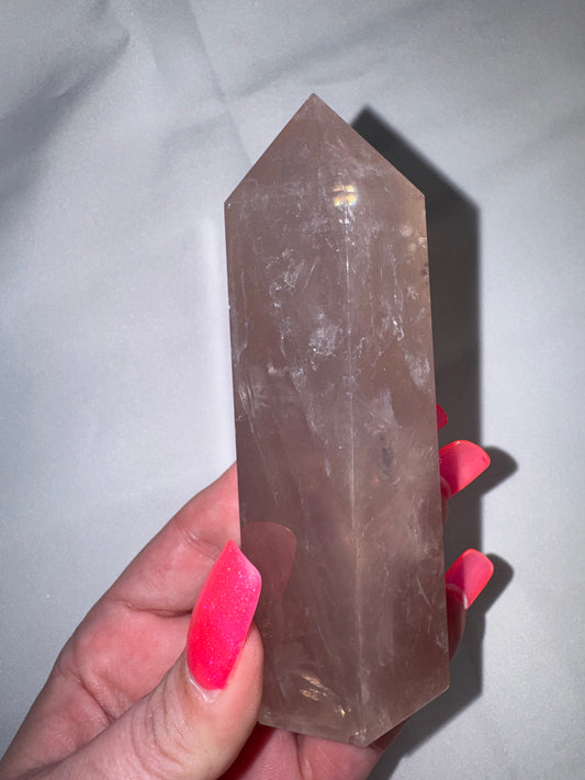 Lavender Rose Quartz AAA Large Tower