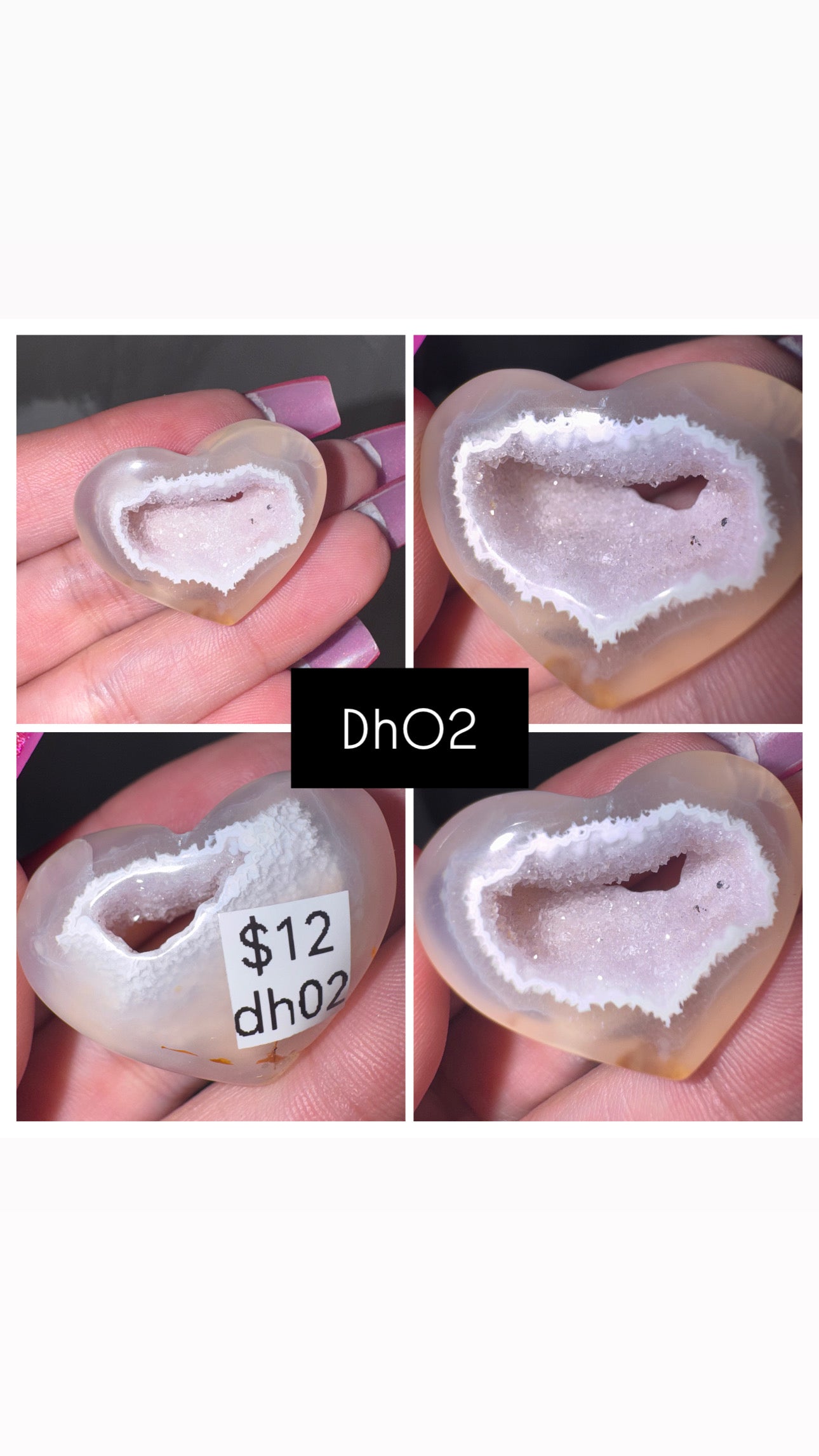 Druzy Agate Heart