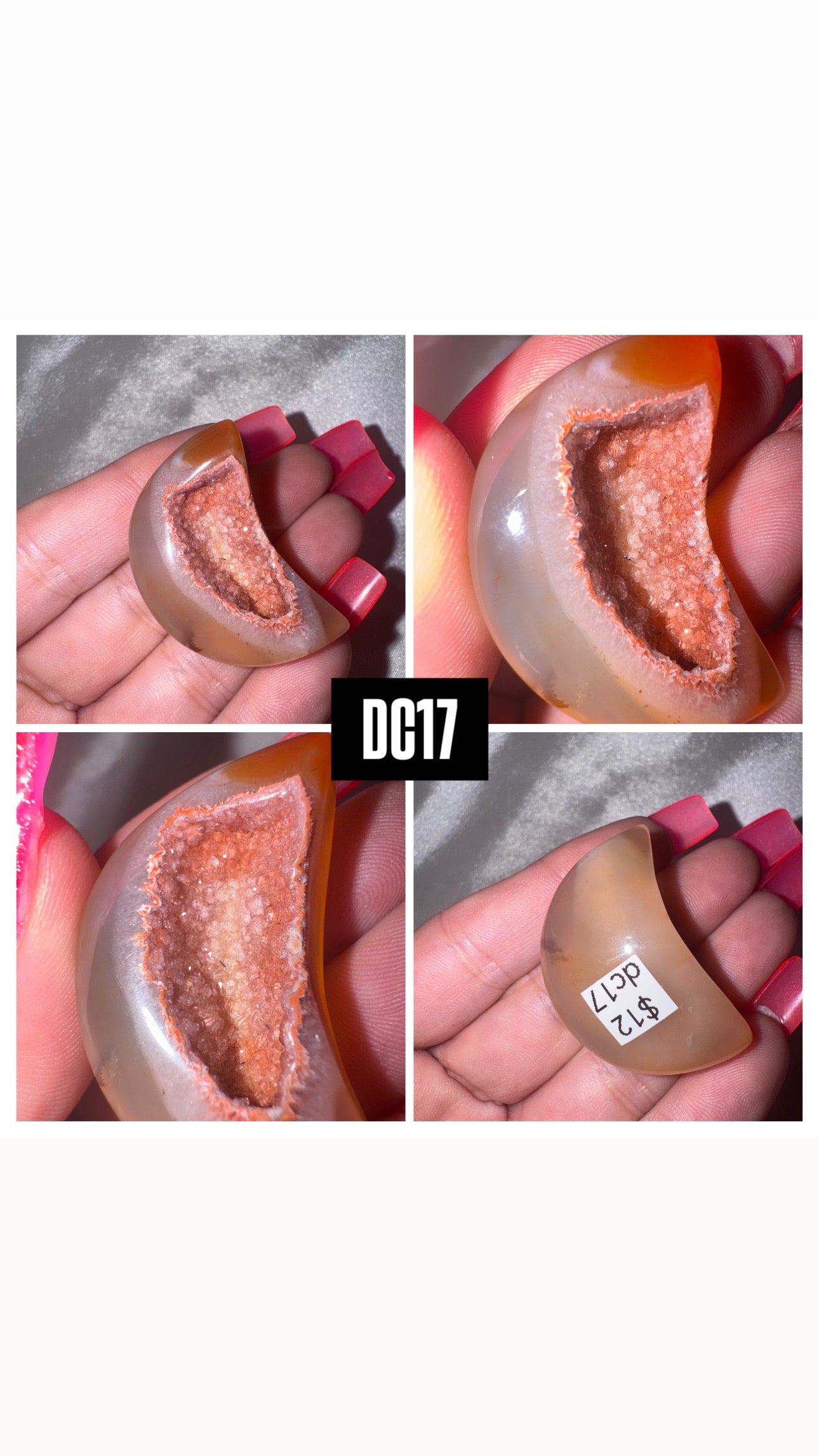 Druzy Carnelian Heart/Palmstone