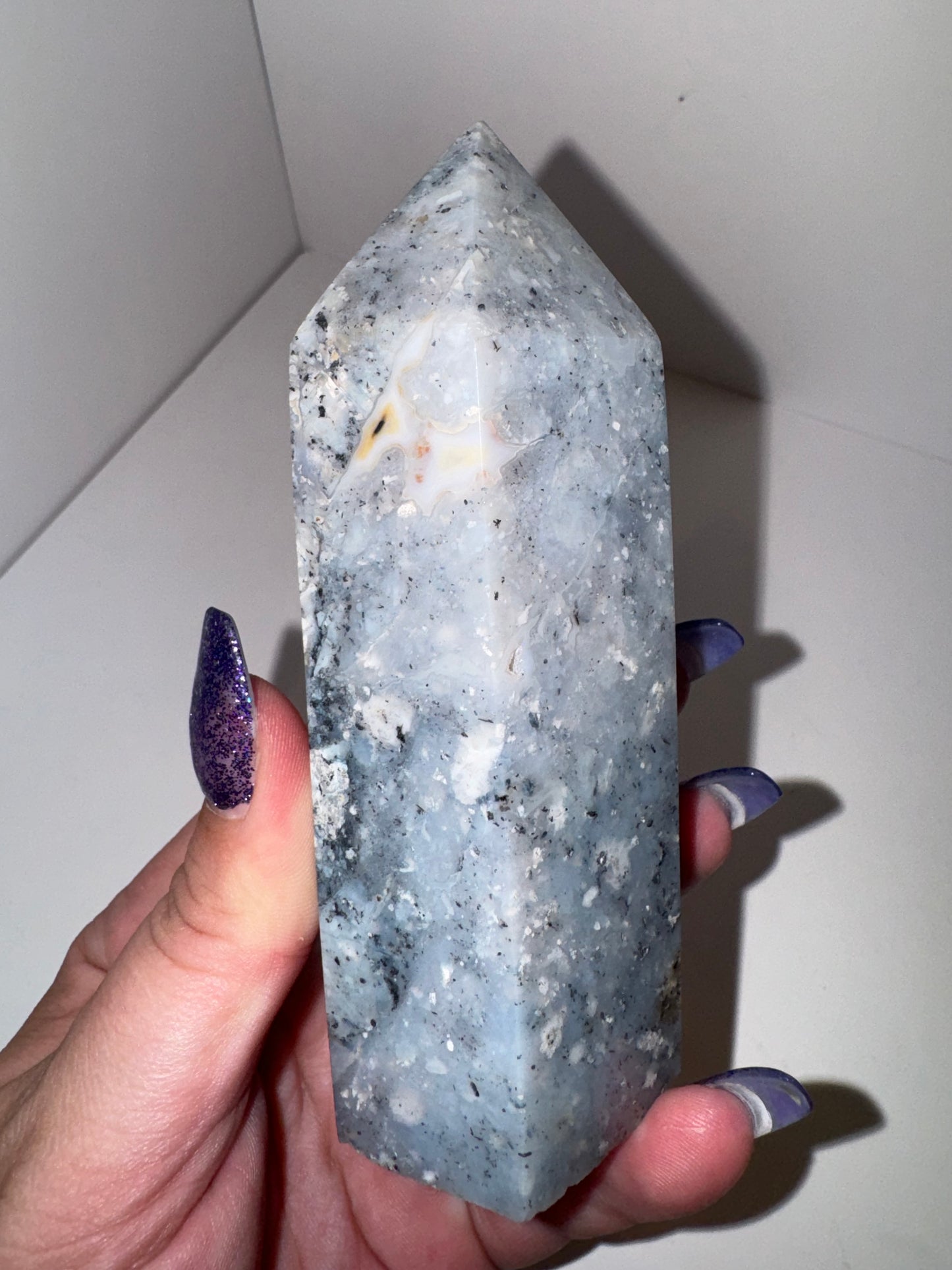 Dendritic Blue Opal Large Tower