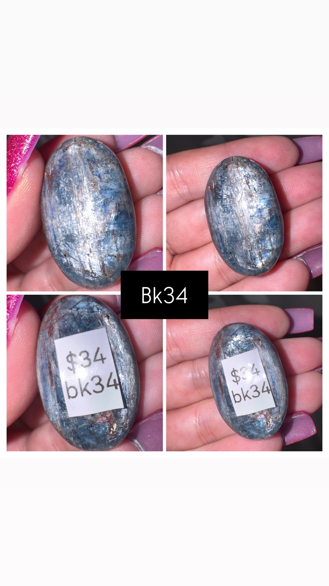Blue Kyanite AA Palmstone