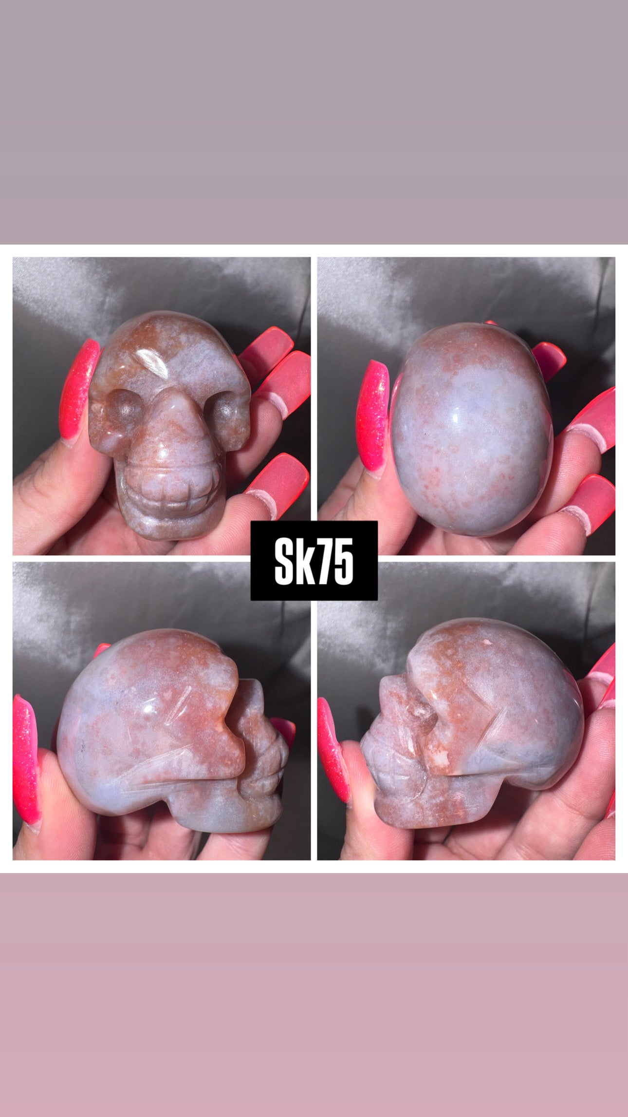 Ocean Jasper Moss Agate AAA Skull