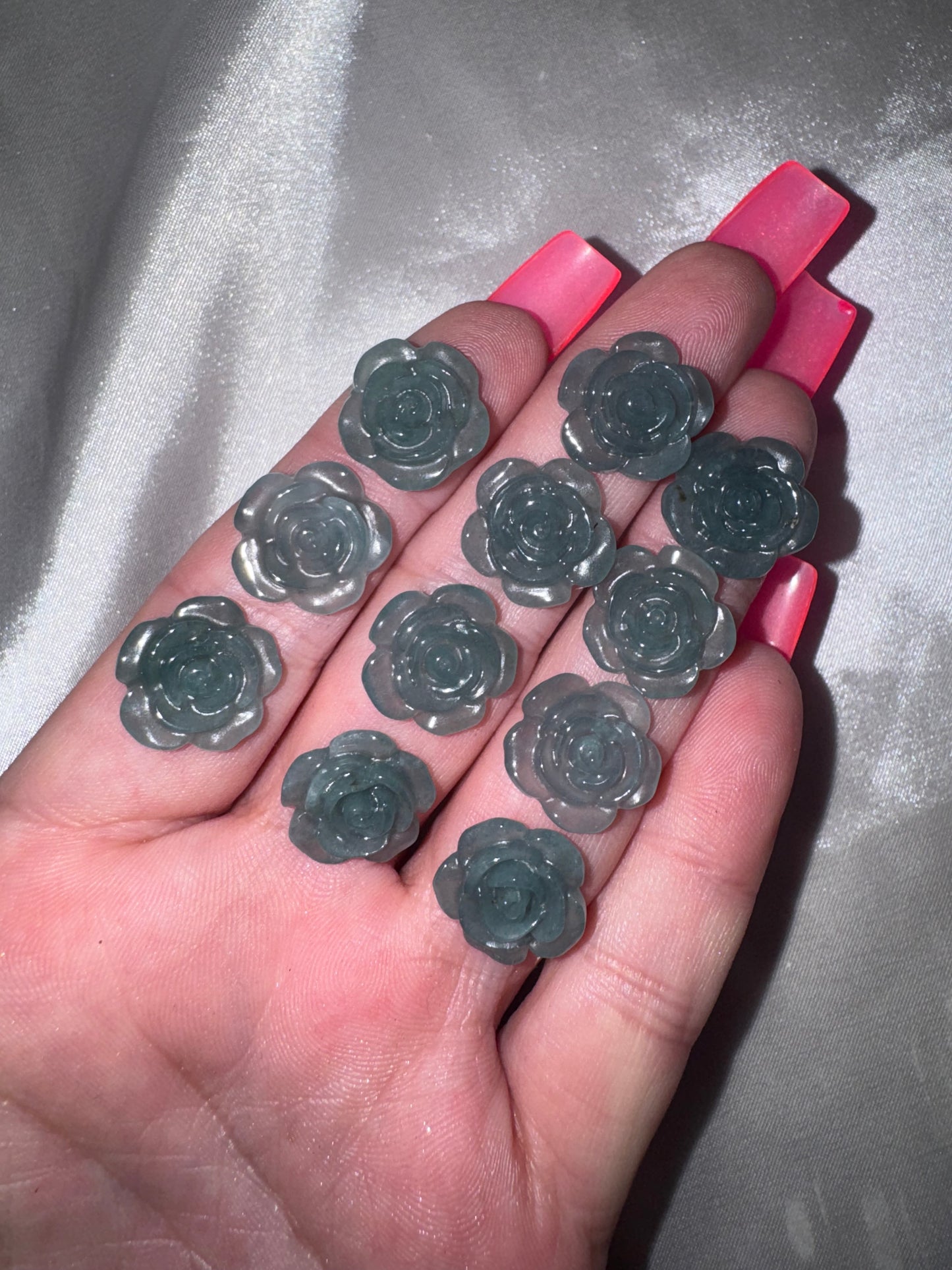 Blue Water Jade Mini Rose