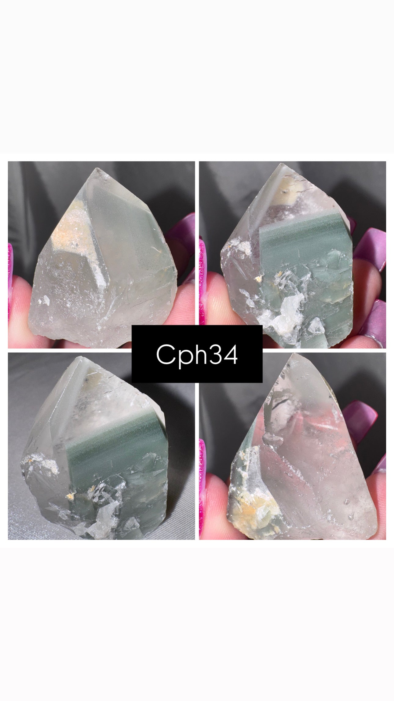 Chlorite Phantom Quartz AAA Raw Tower