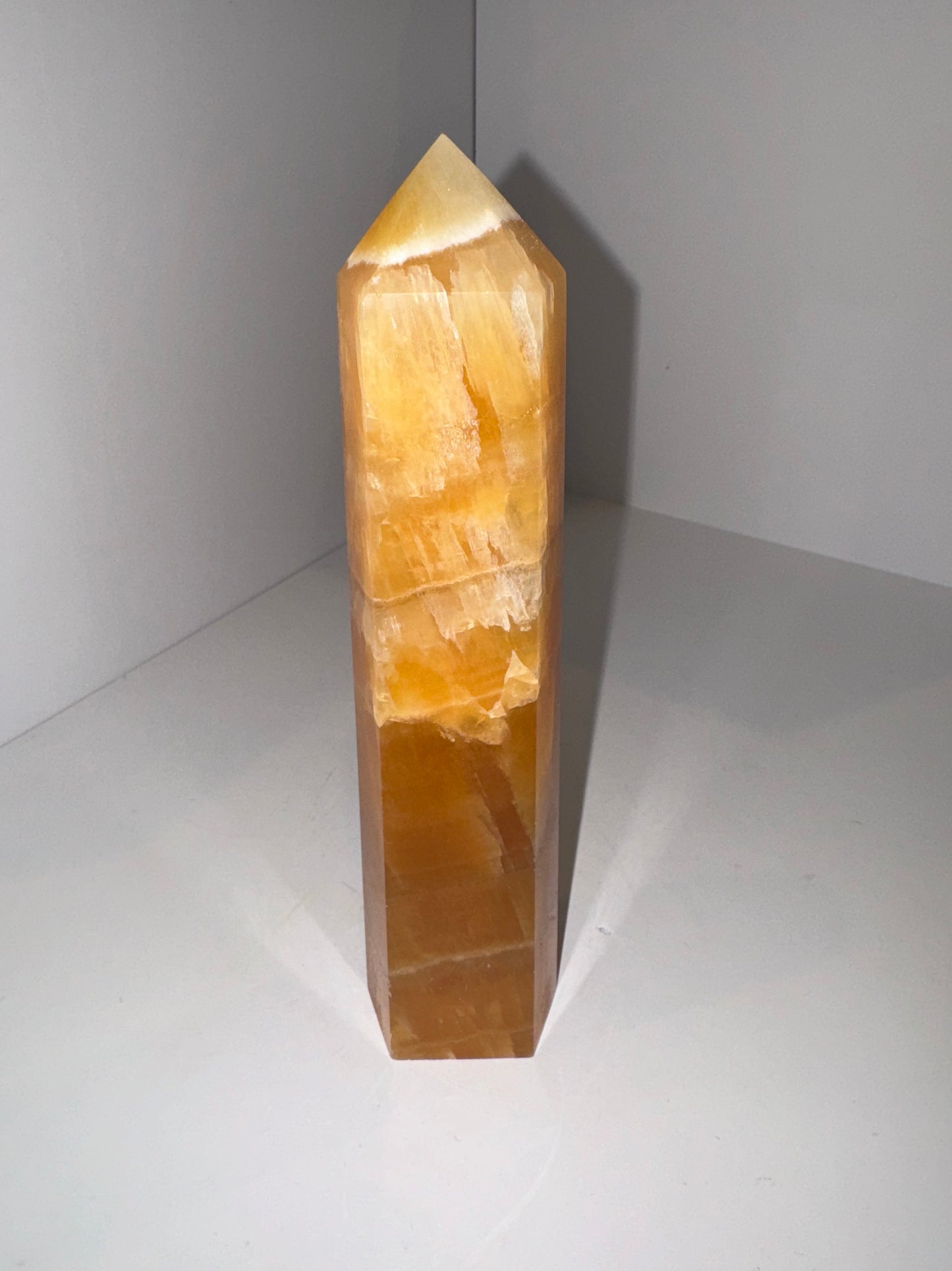 Orange Calcite AA Large Tower