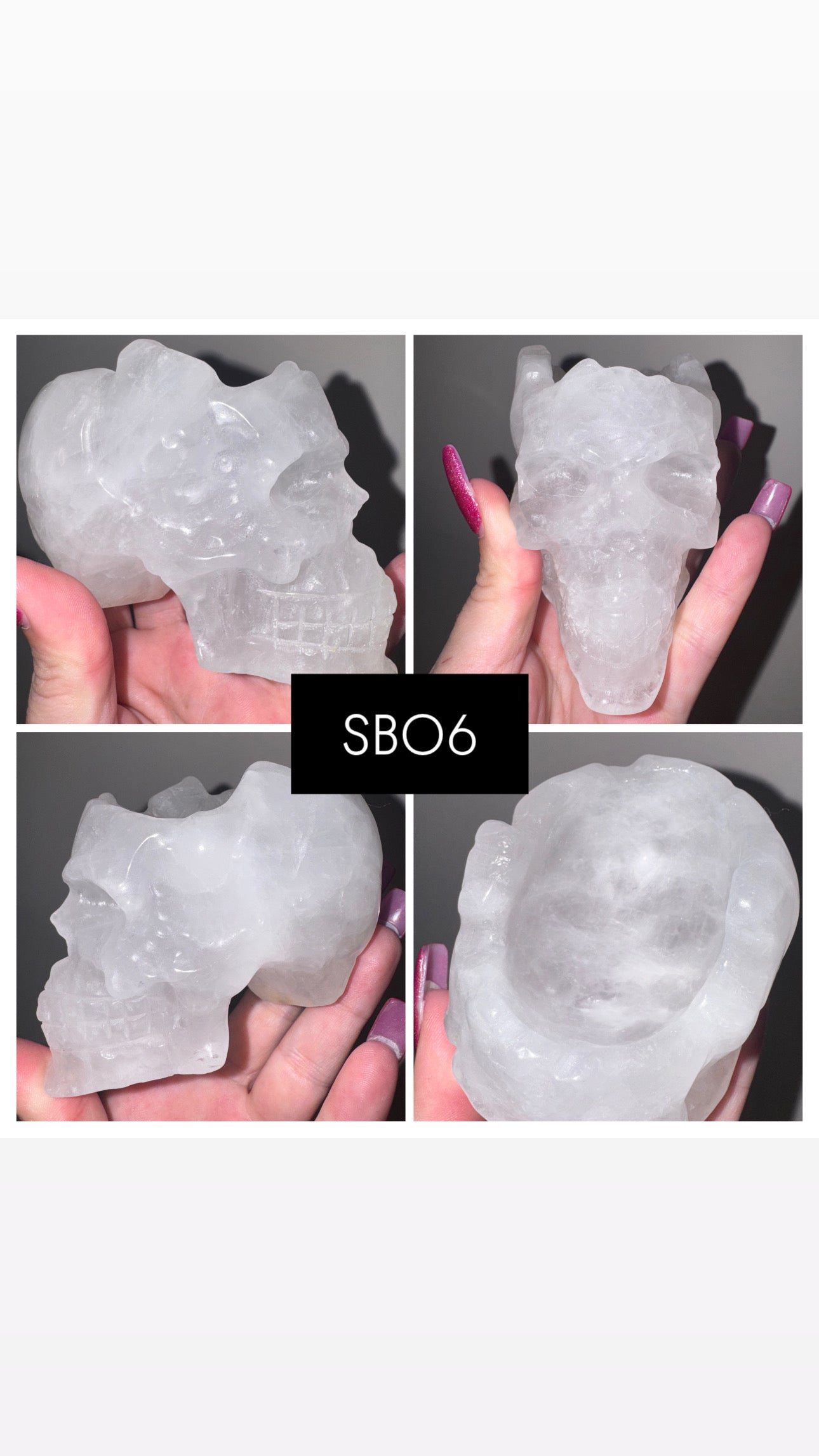Crystal Large Skull Bowl