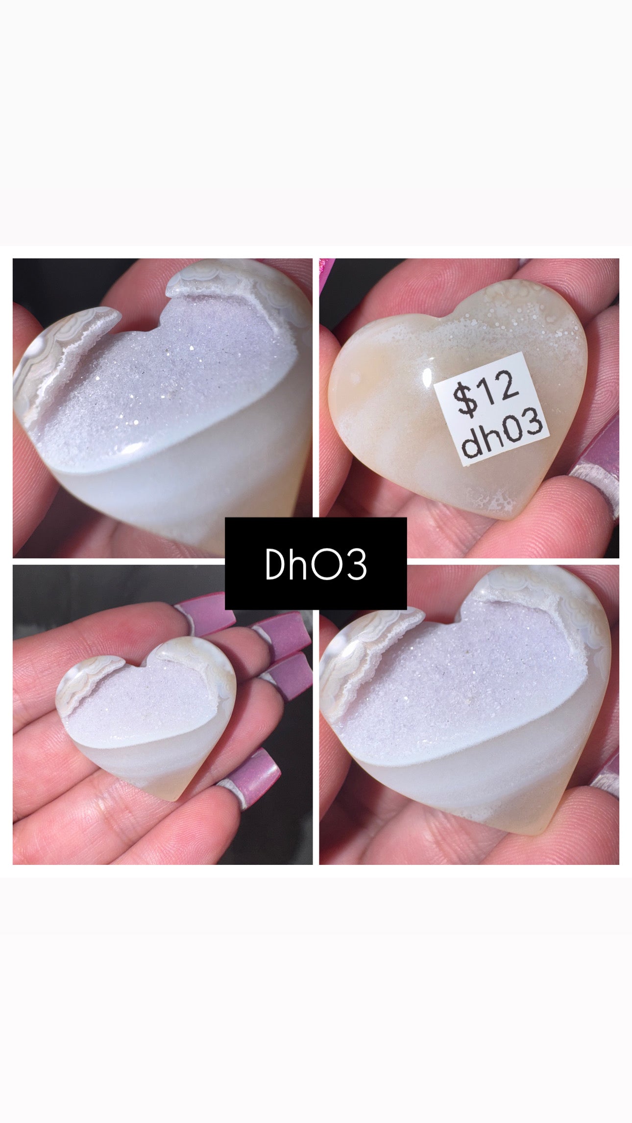 Druzy Agate Heart