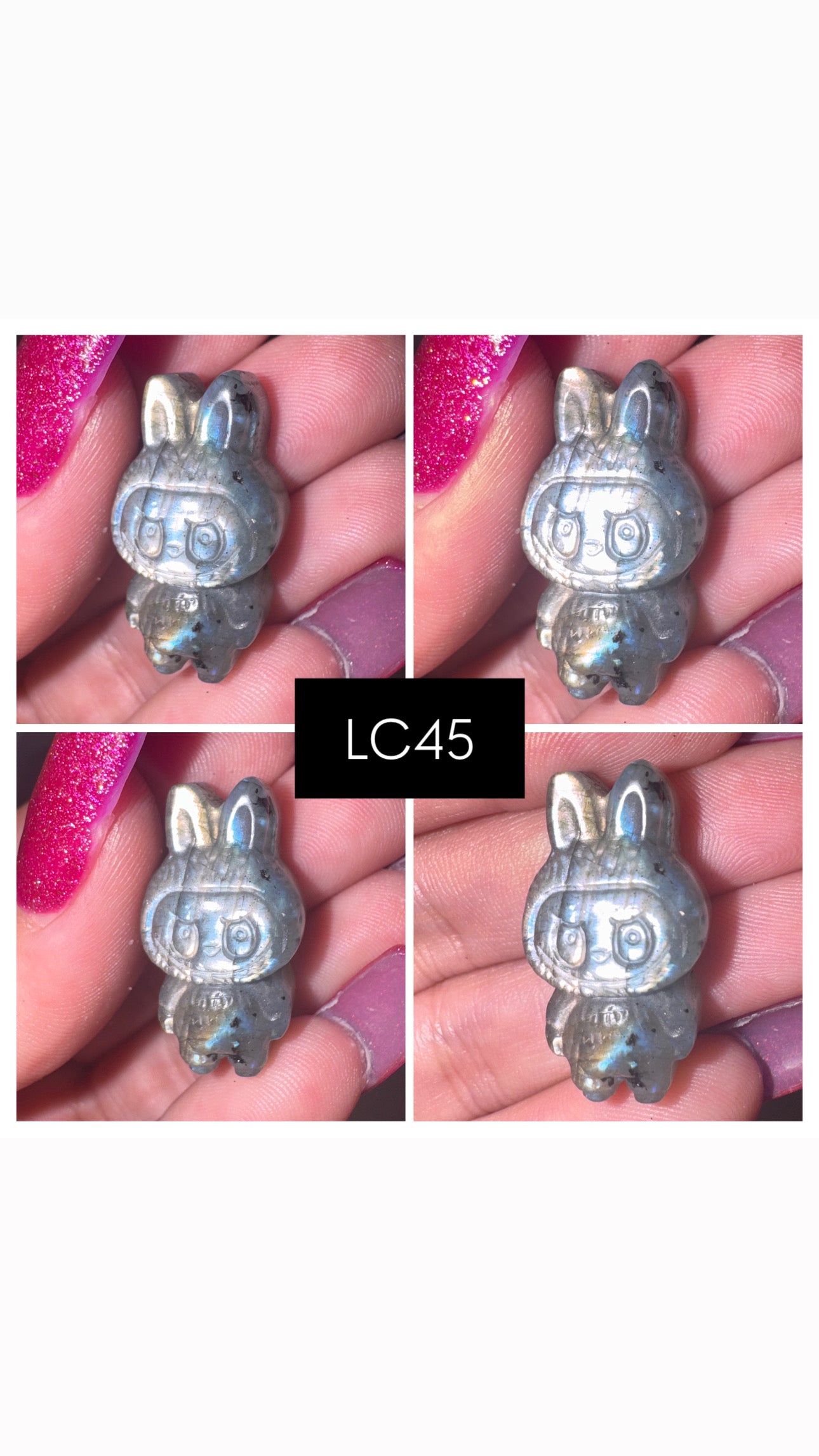 Labradorite Labubu Carving