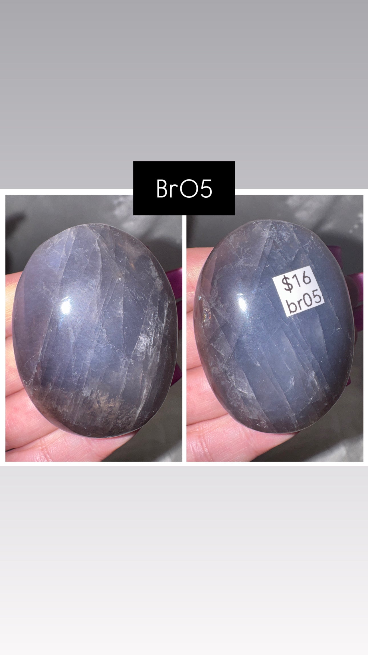 Blue Rose Quartz Palmstone