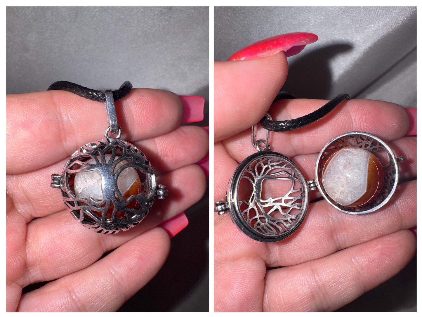 Tree of Life Sphere Cage Necklace