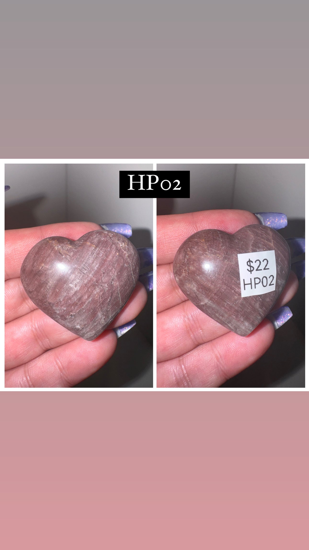 Pink Lithium Thousand Layer Lodalite Heart