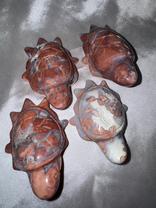 Pink “Cotton Candy” Agate Large Sea Turtle