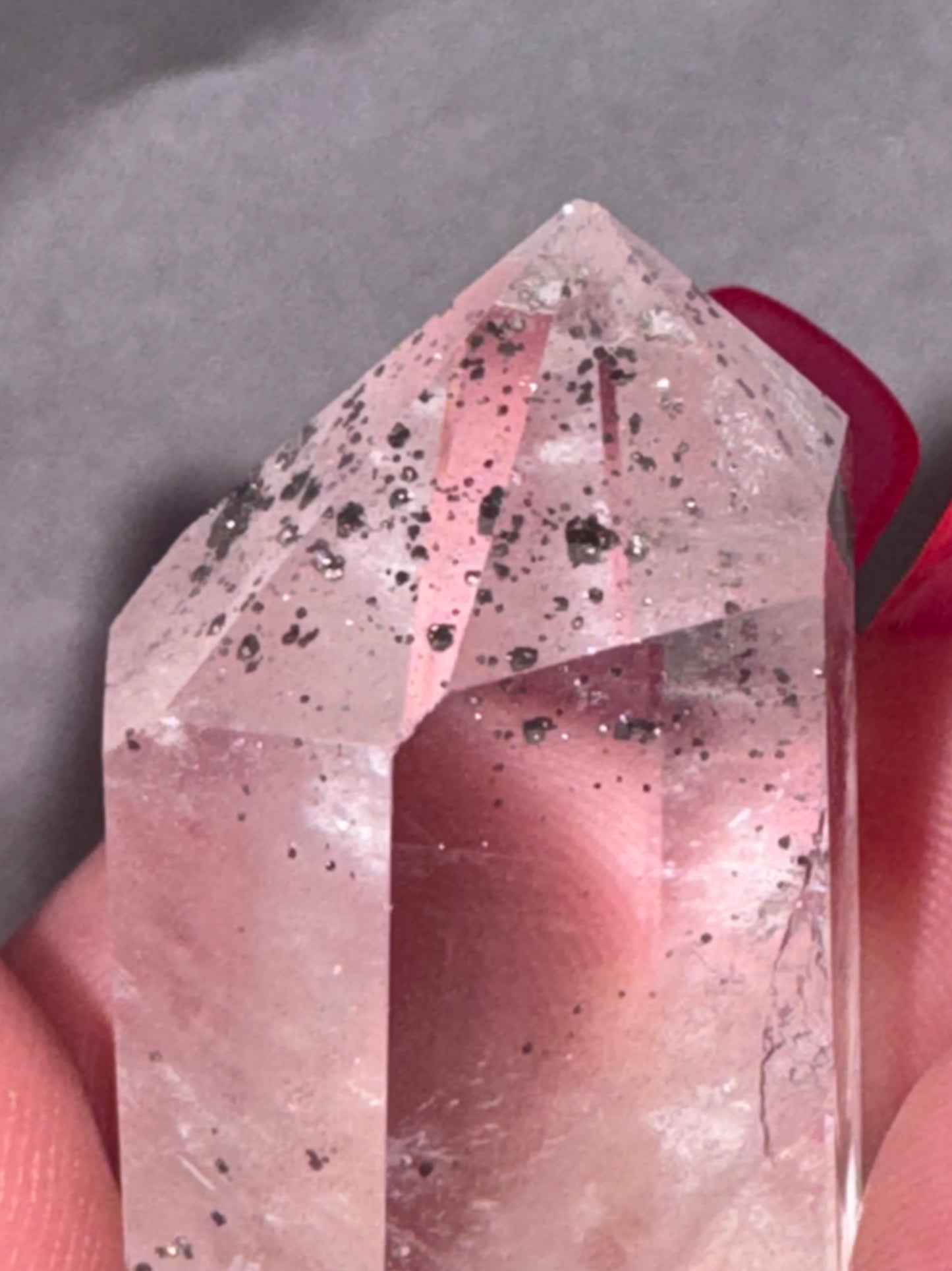 Pyrite Included Quartz Tower/Freefrom- Super Rare