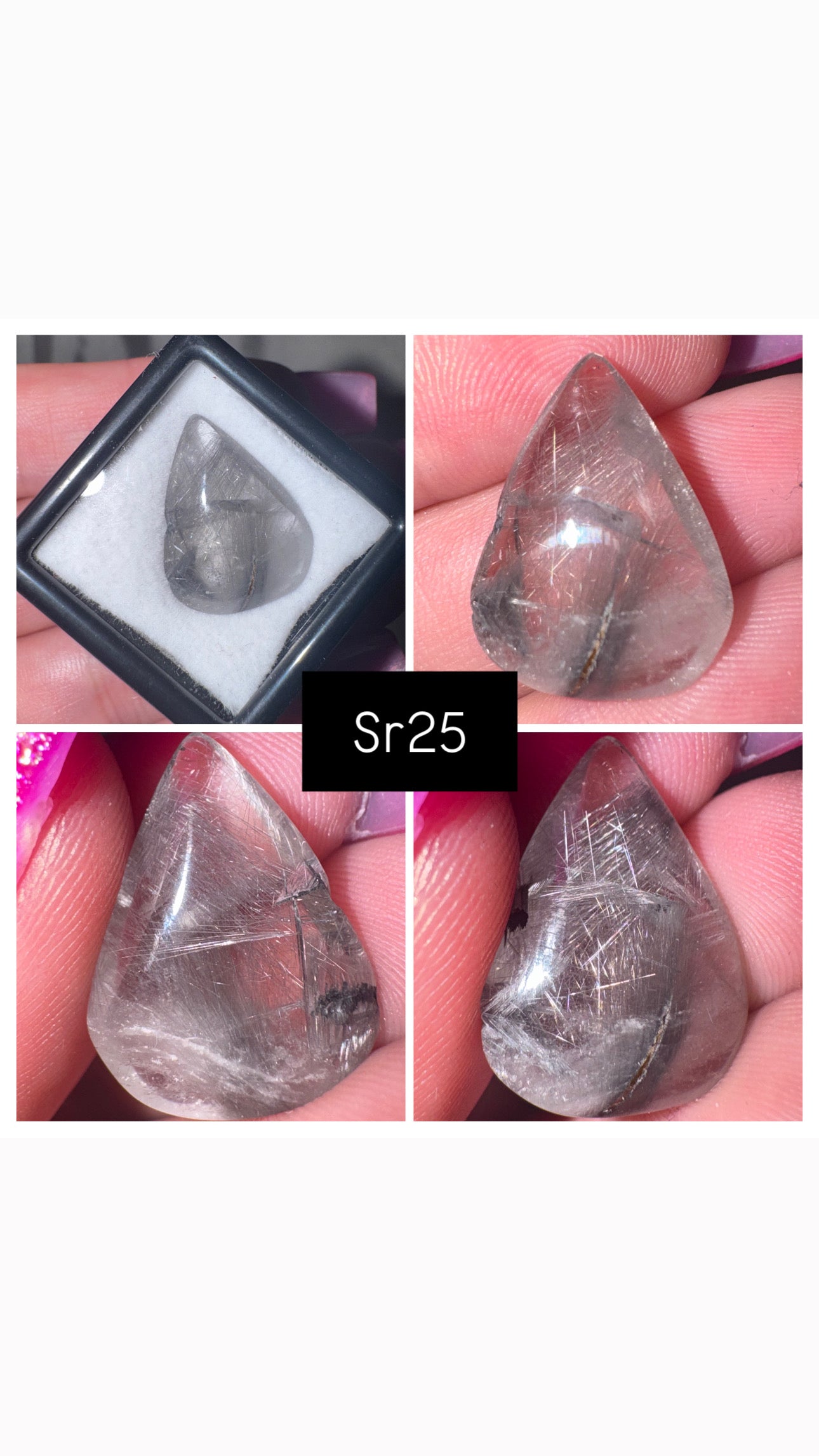 Silver Rutile Quartz AAA Teardrop