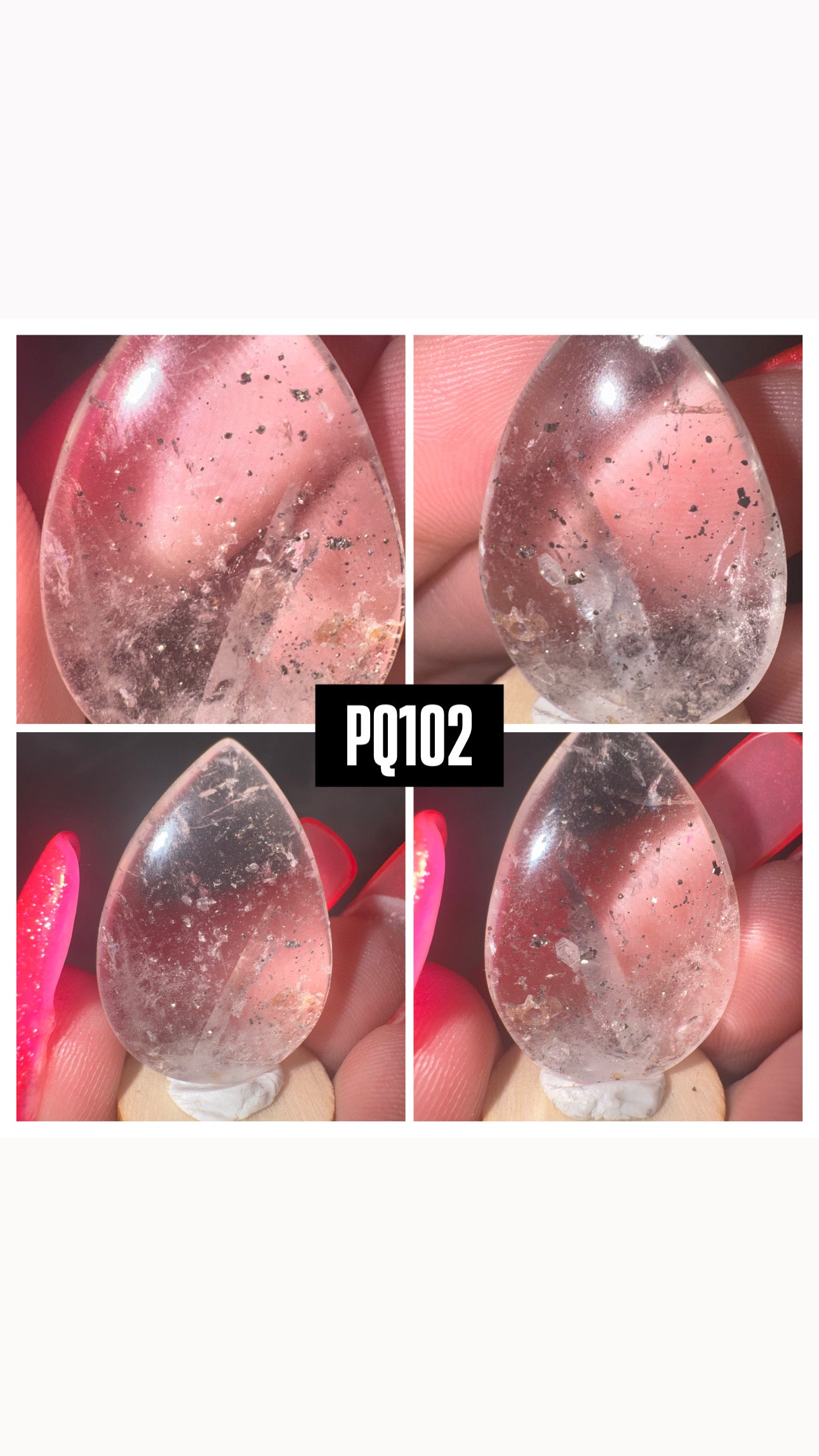 Pyrite Included Quartz Rare